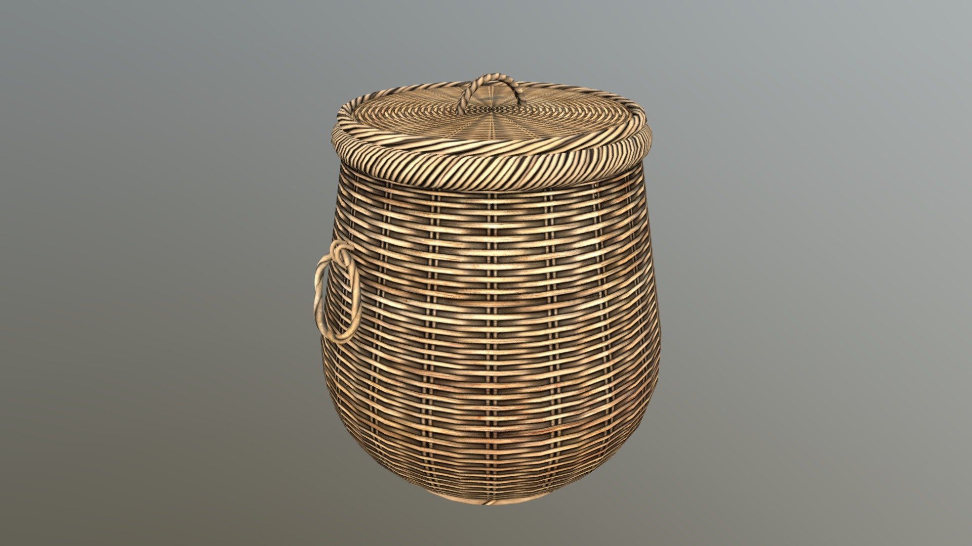 Low Poly Basket 01 3d model