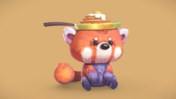 Red Frying Panda