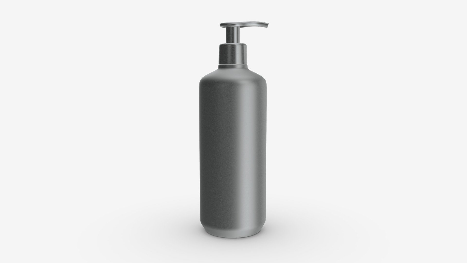 Plastic shampoo bottle with dosator 2 3d model