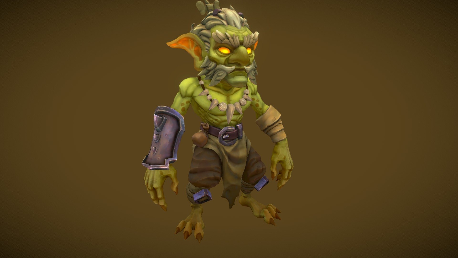 Modular Fantasy Stylized Goblin Male 3d model