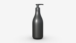 Plastic shampoo bottle with dosator