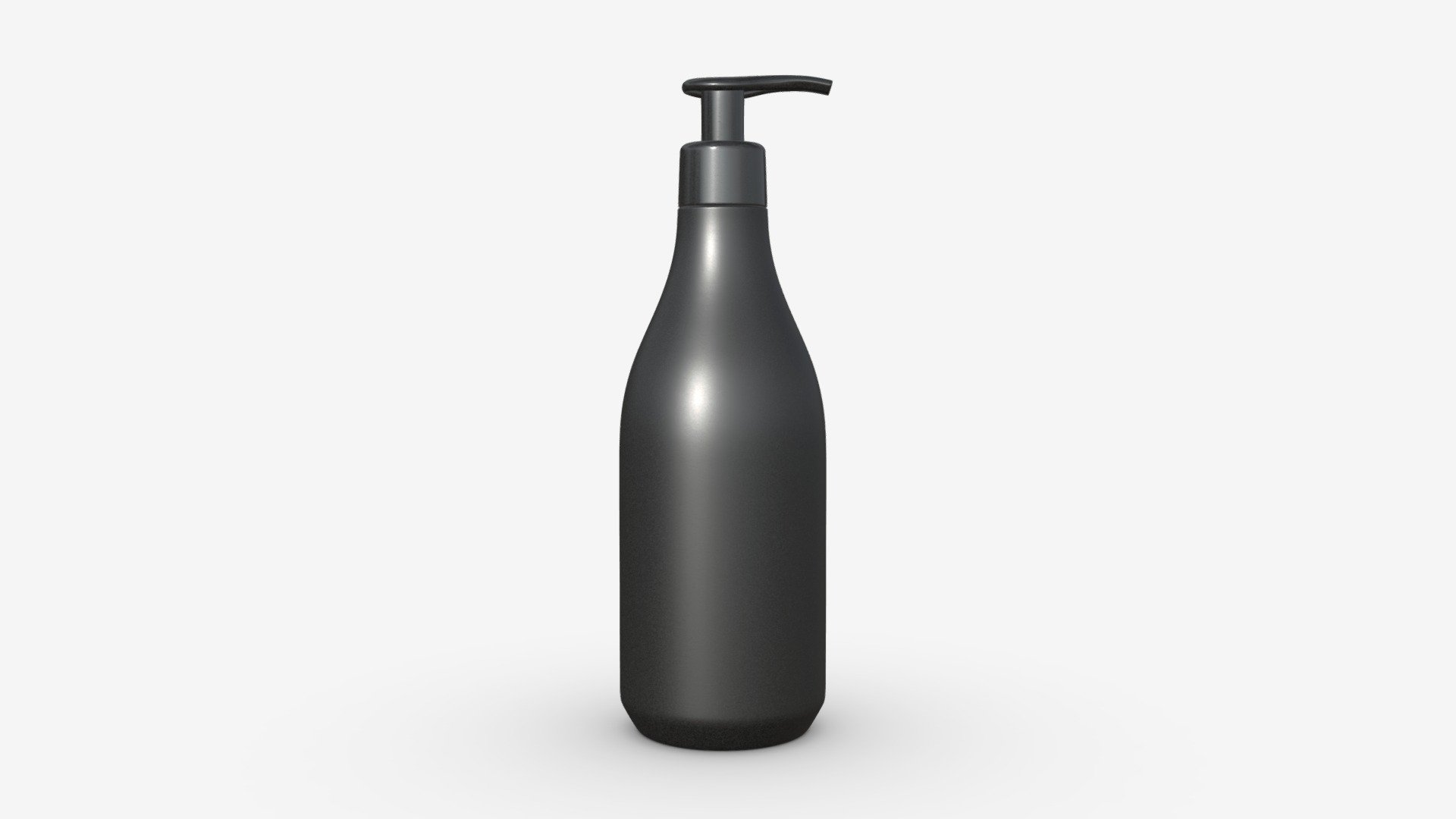 Plastic shampoo bottle with dosator 3d model