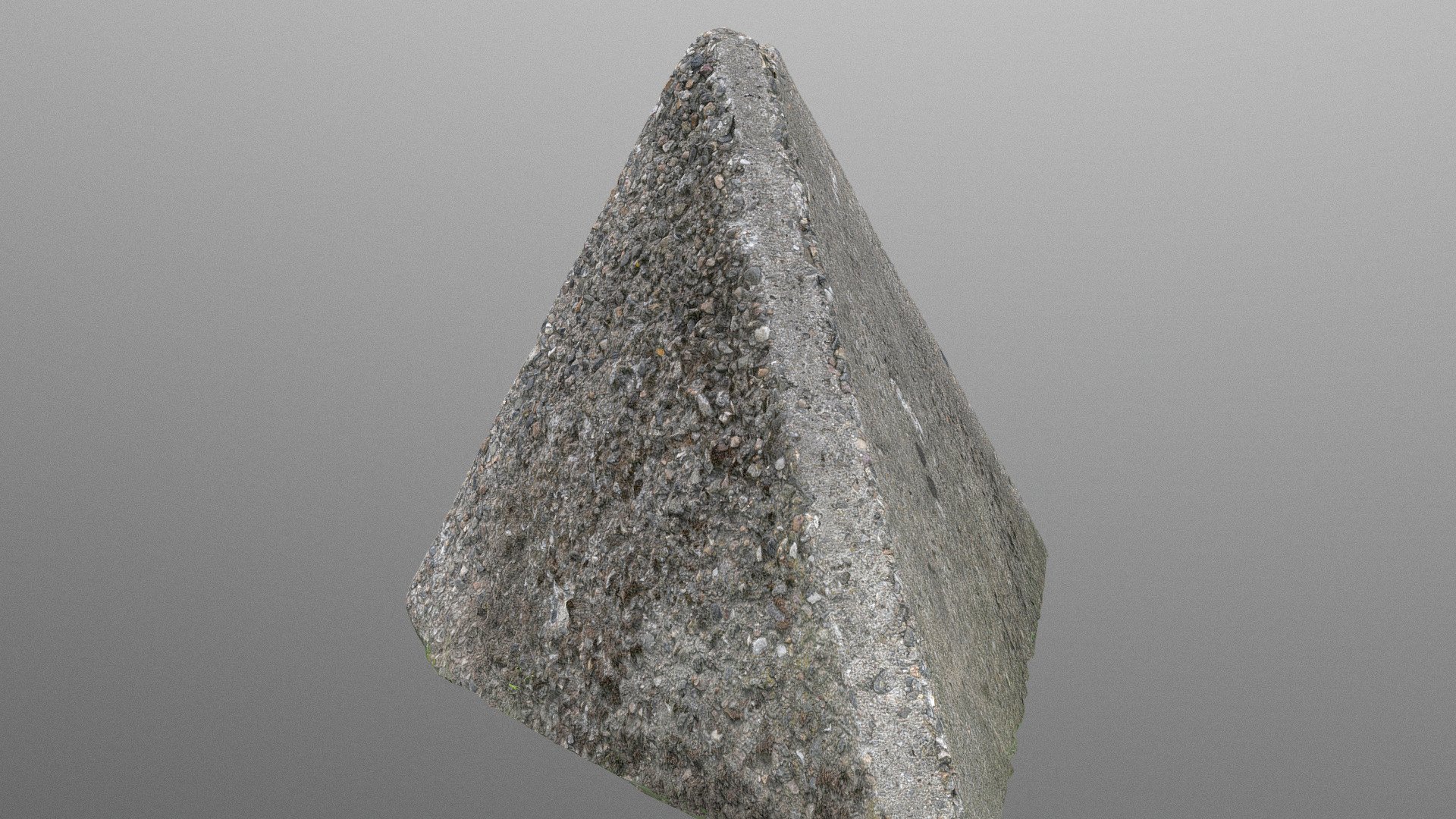 Concrete triangular block 3d model