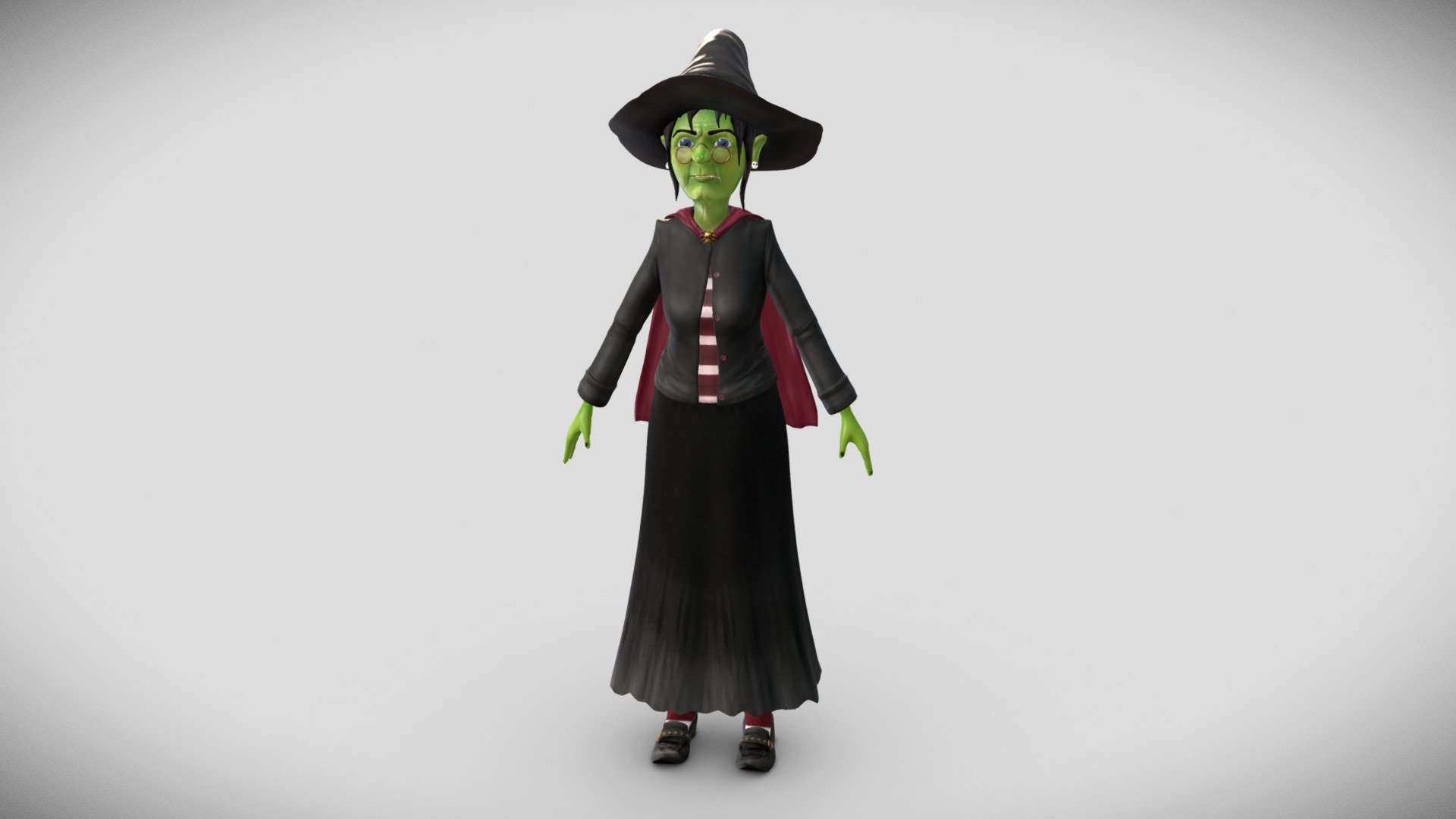 Cartoon Witch 3d model