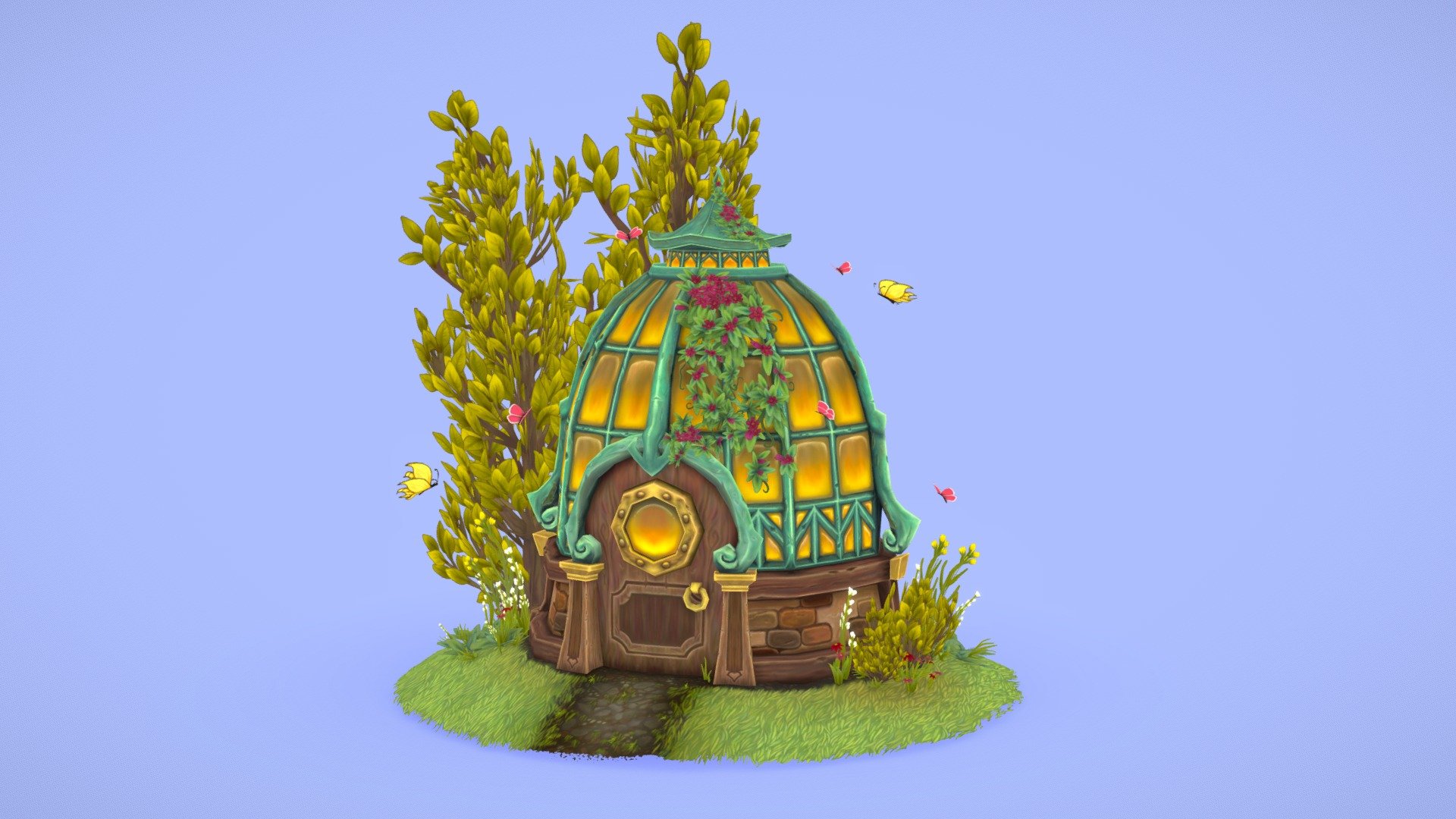 Stormsong Valley Butterfly Garden 3d model