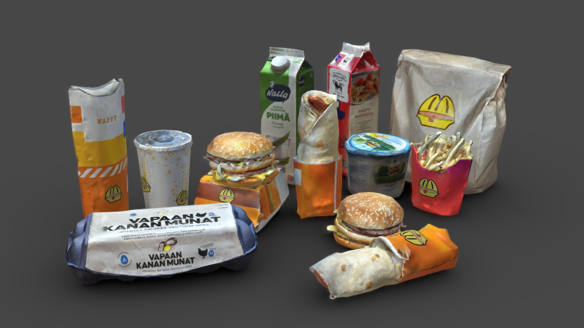 Food Pack 3d model