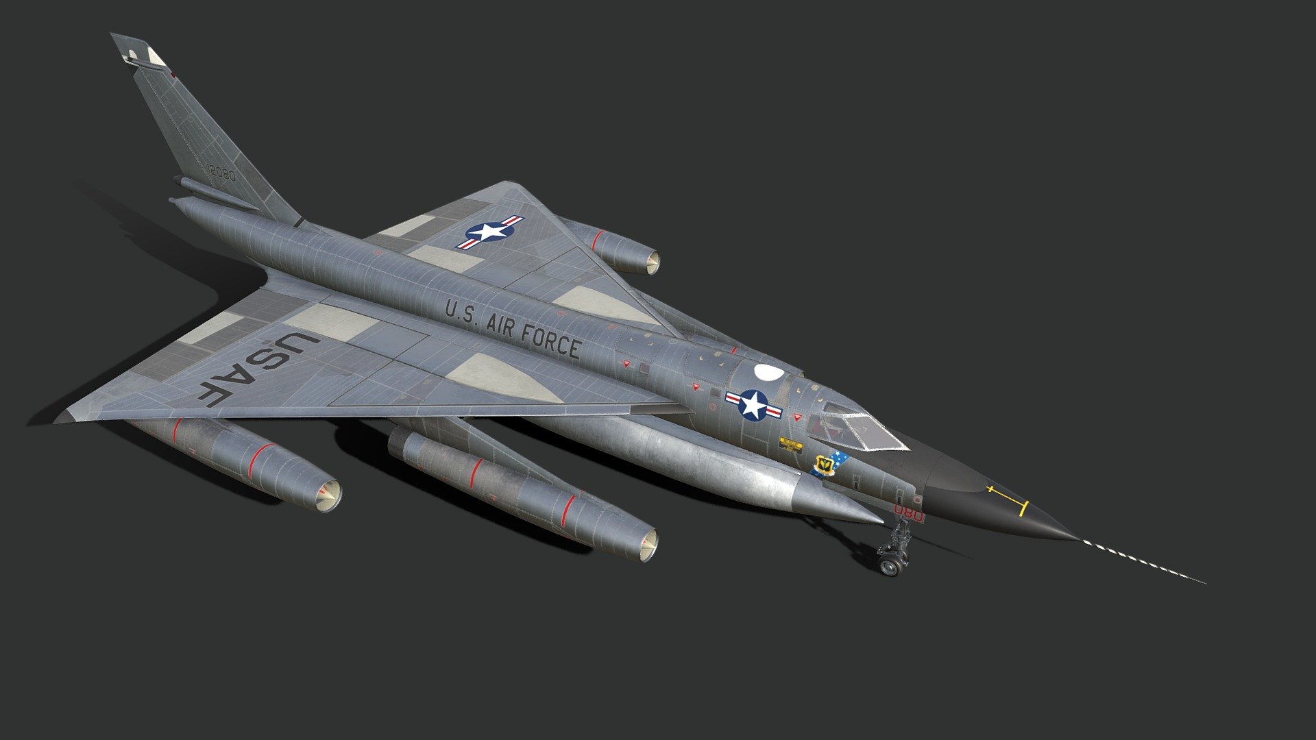 B-58 Hustler Nuclear Bomber 3d model