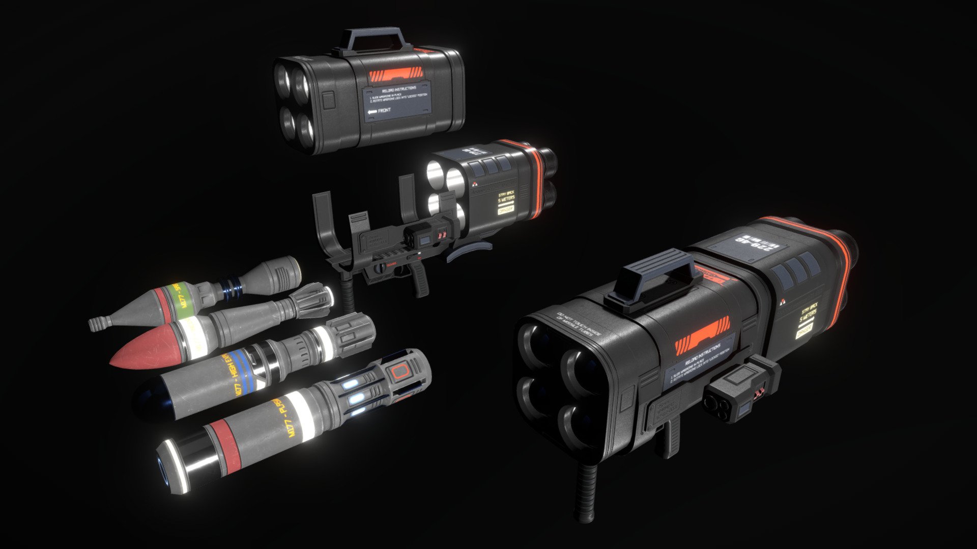 Scifi Missile Launcher MSL 889 3d model