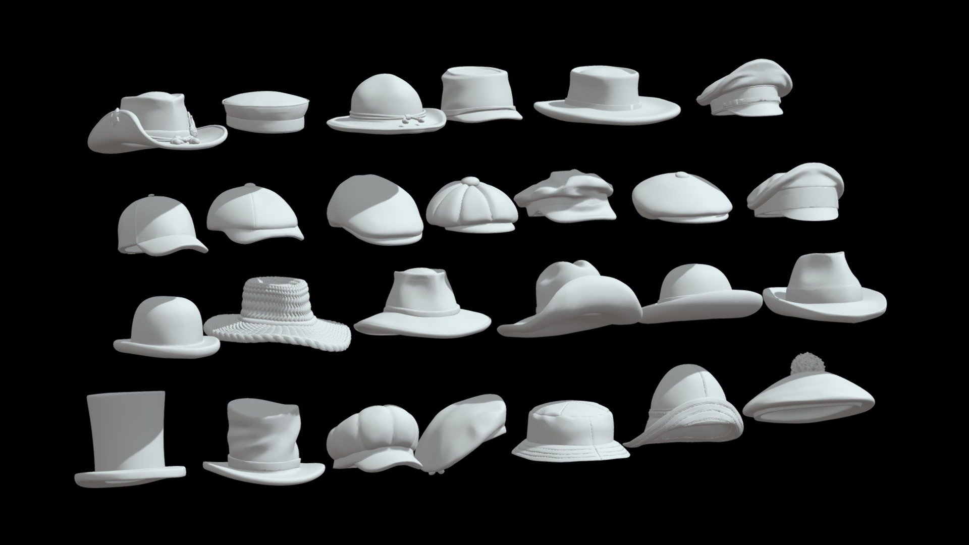 hats 3d model