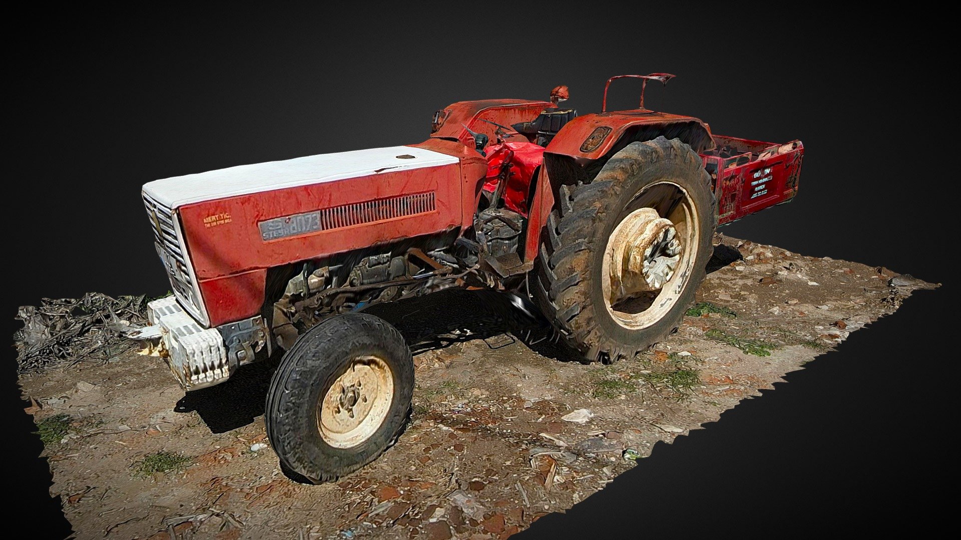 Old Tractor 3d model