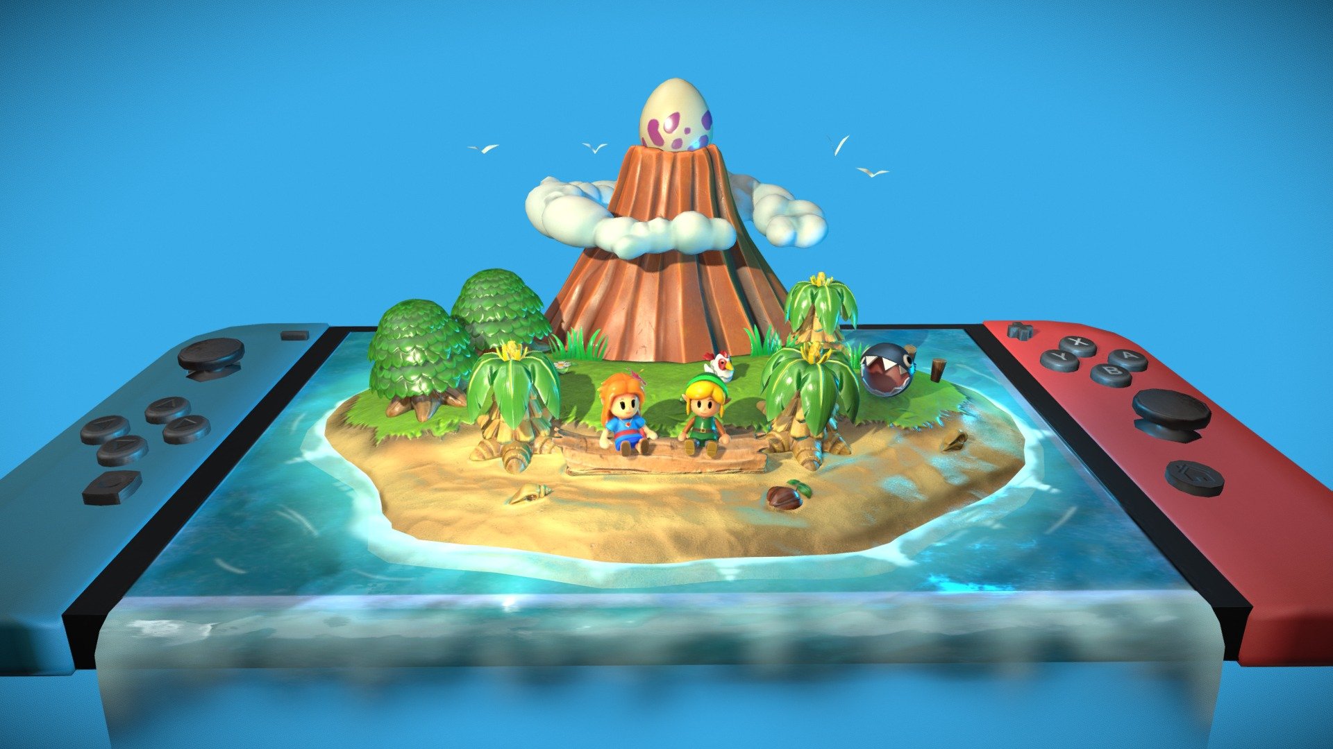 Links Awakening Koholint Island 3d model