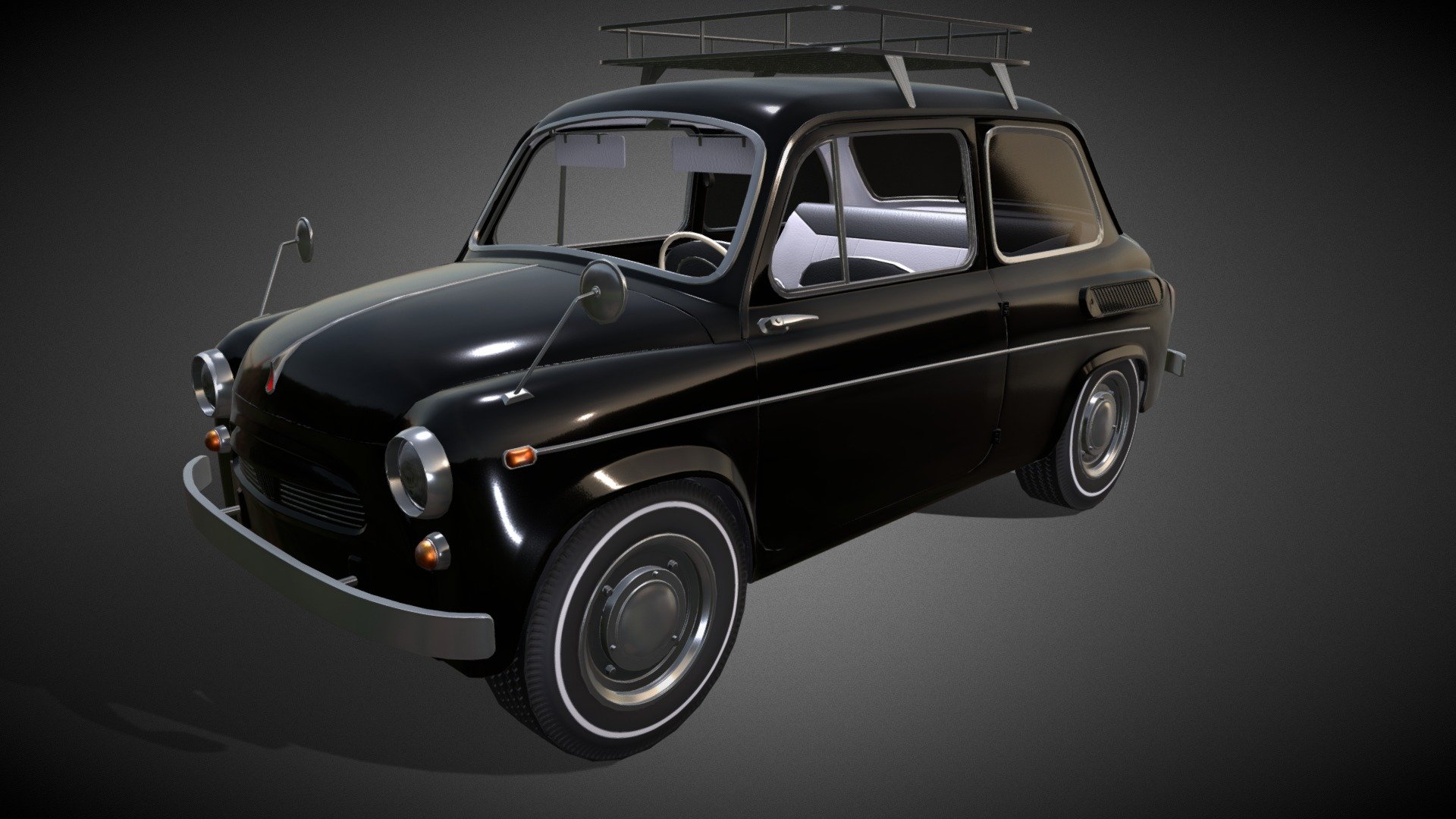 Old Soviet Russian Car 3d model