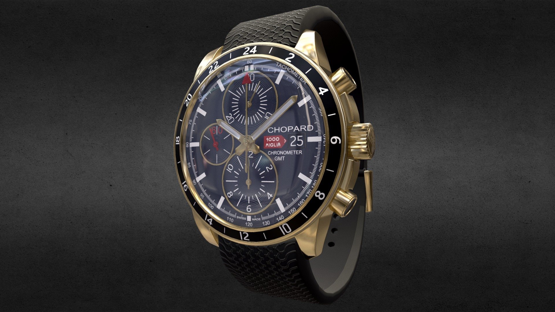 Chopard Classic Racing Watch 3d model