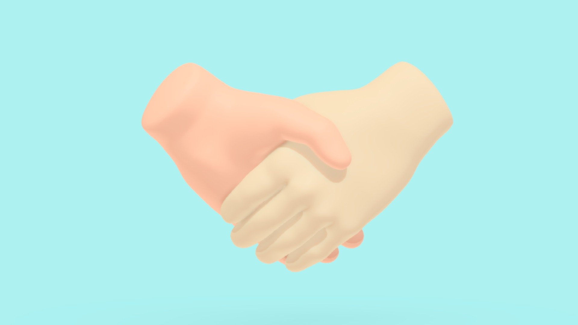 handshake  🤝 3d model