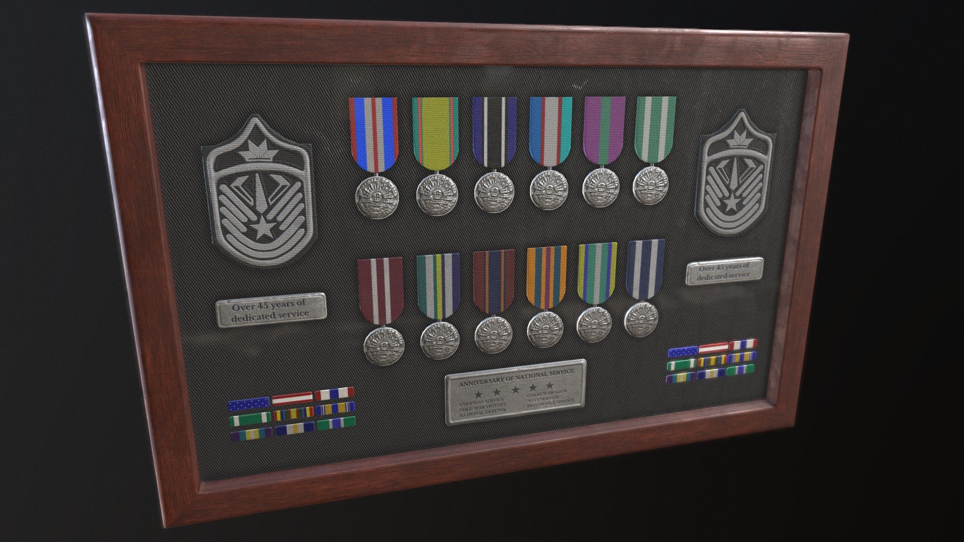 Police Medal board 3d model