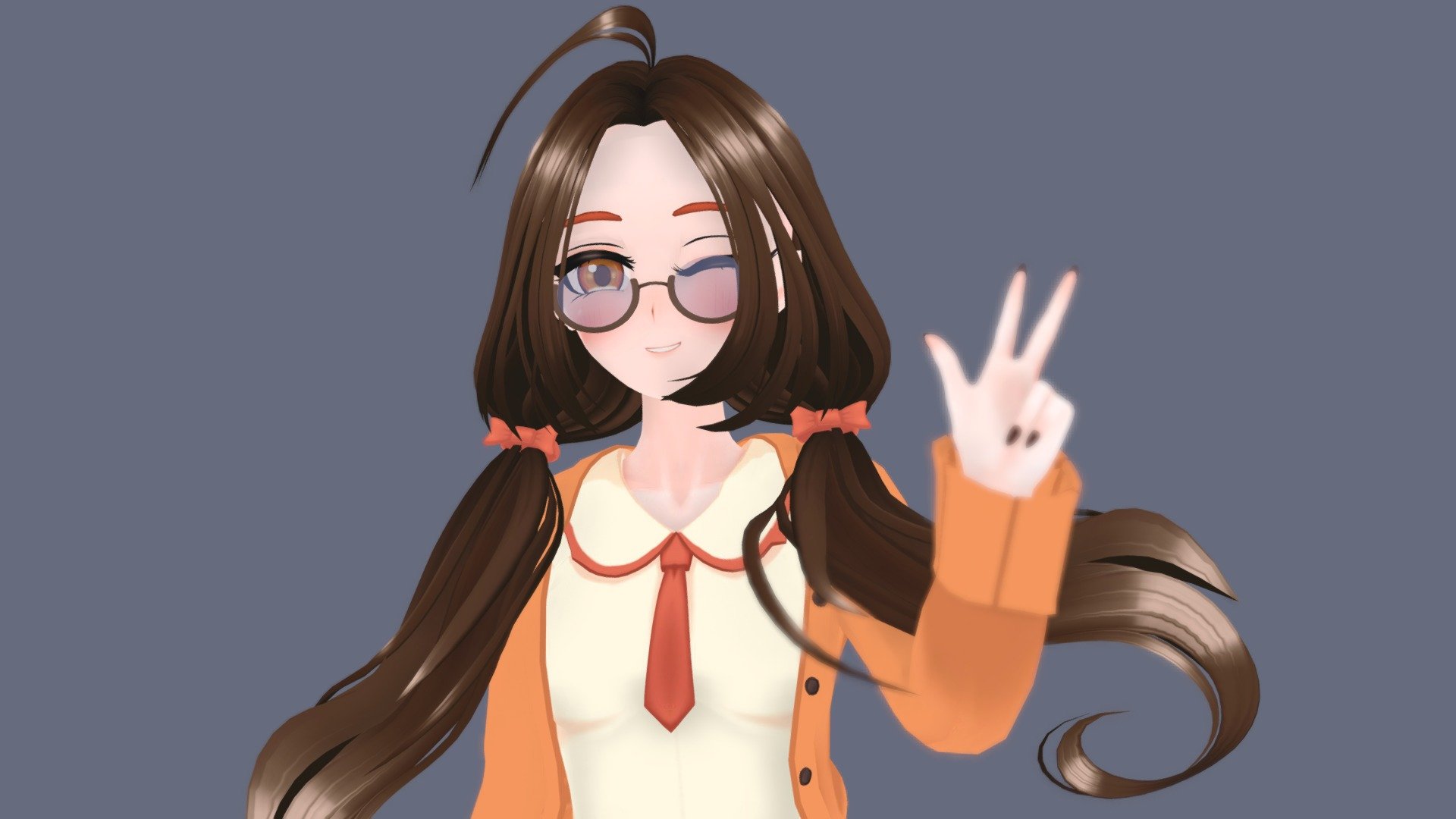 April, Teacher 3d model