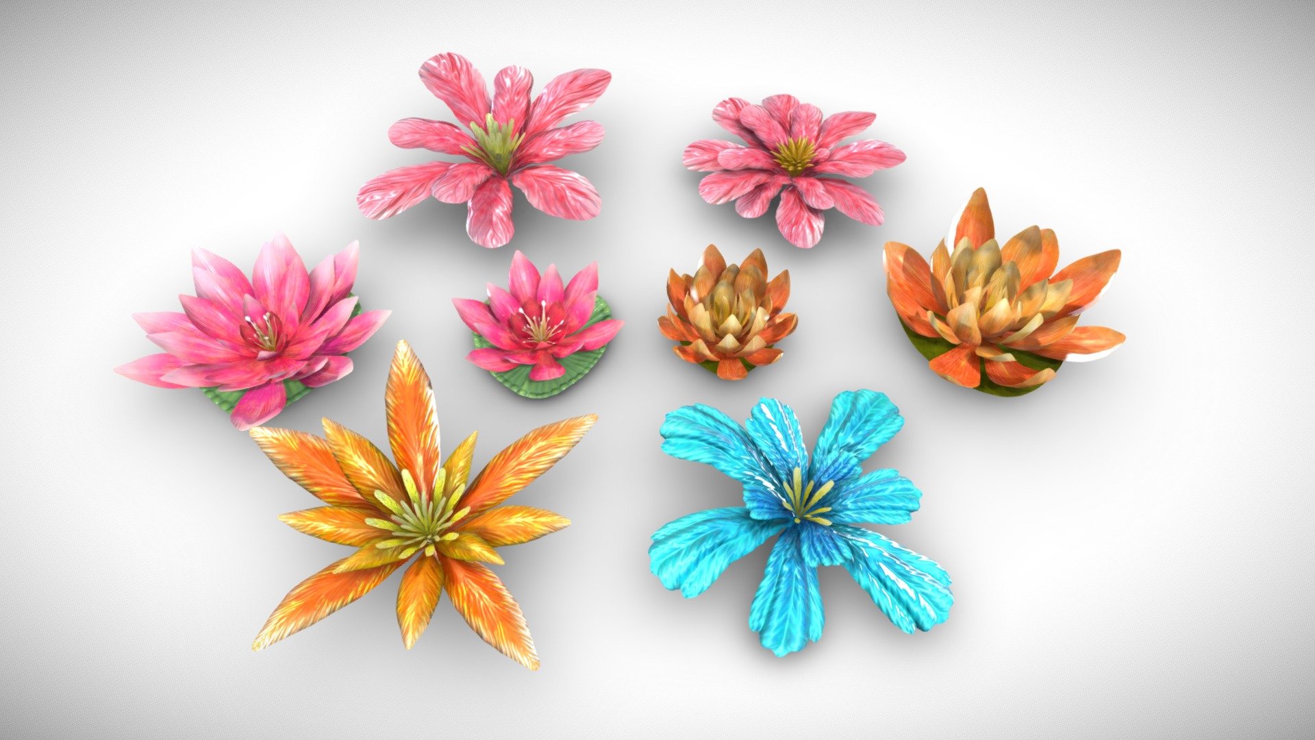 Alien Fantasy Flowers 3d model