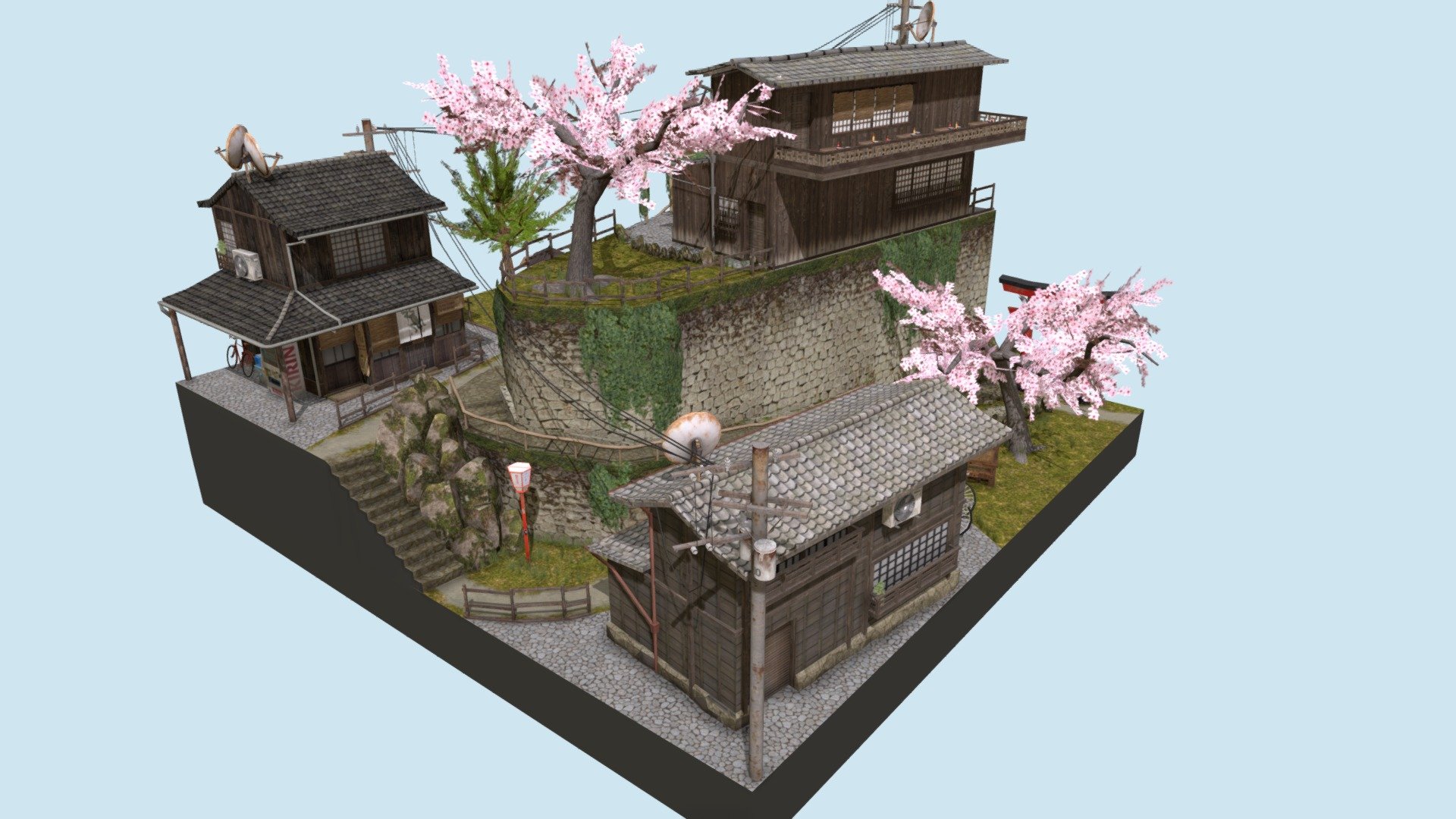 Kyoto Cityscene 3d model