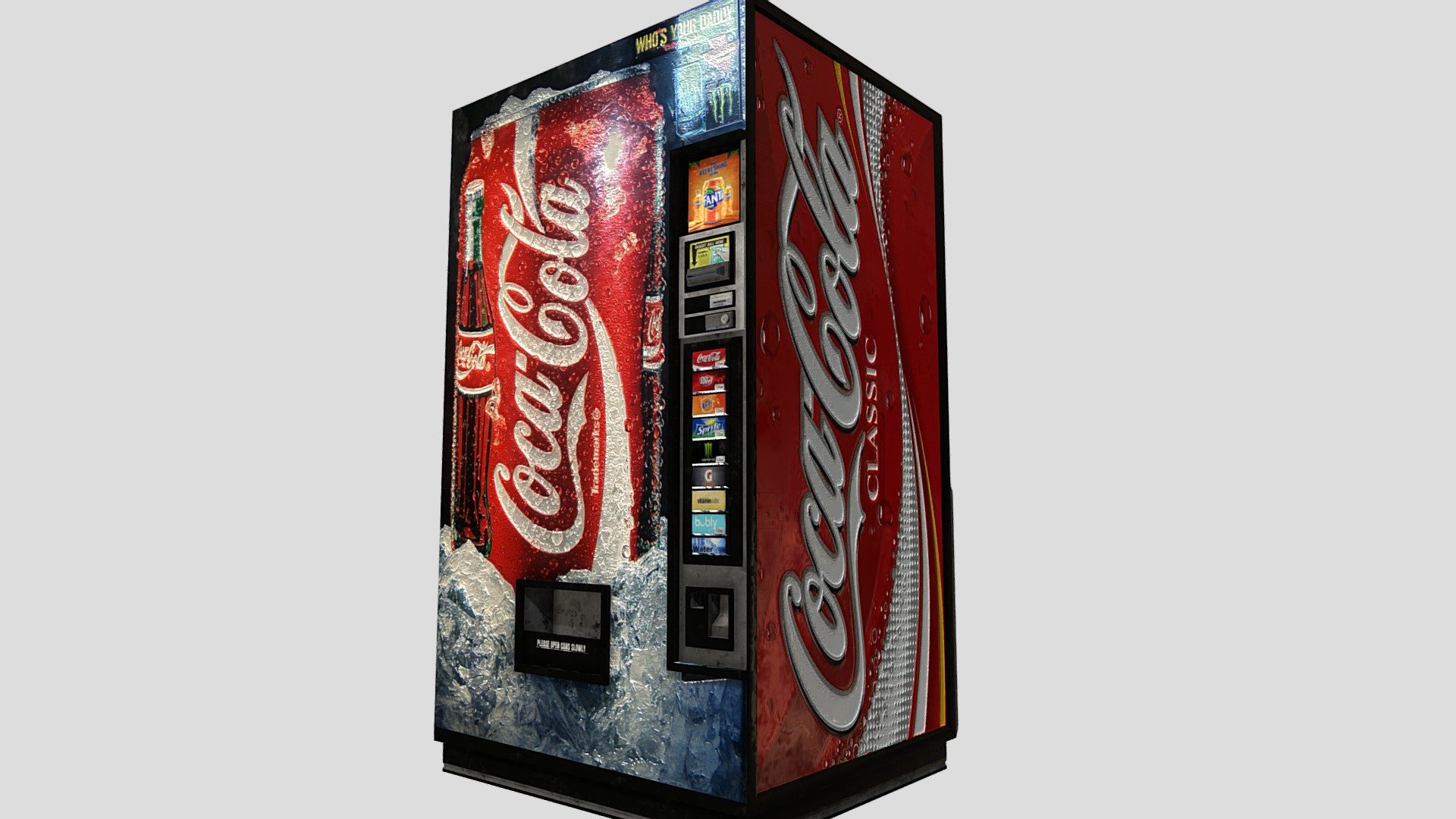 Coca-Cola Vending Machine (low-poly) Prop 3d model