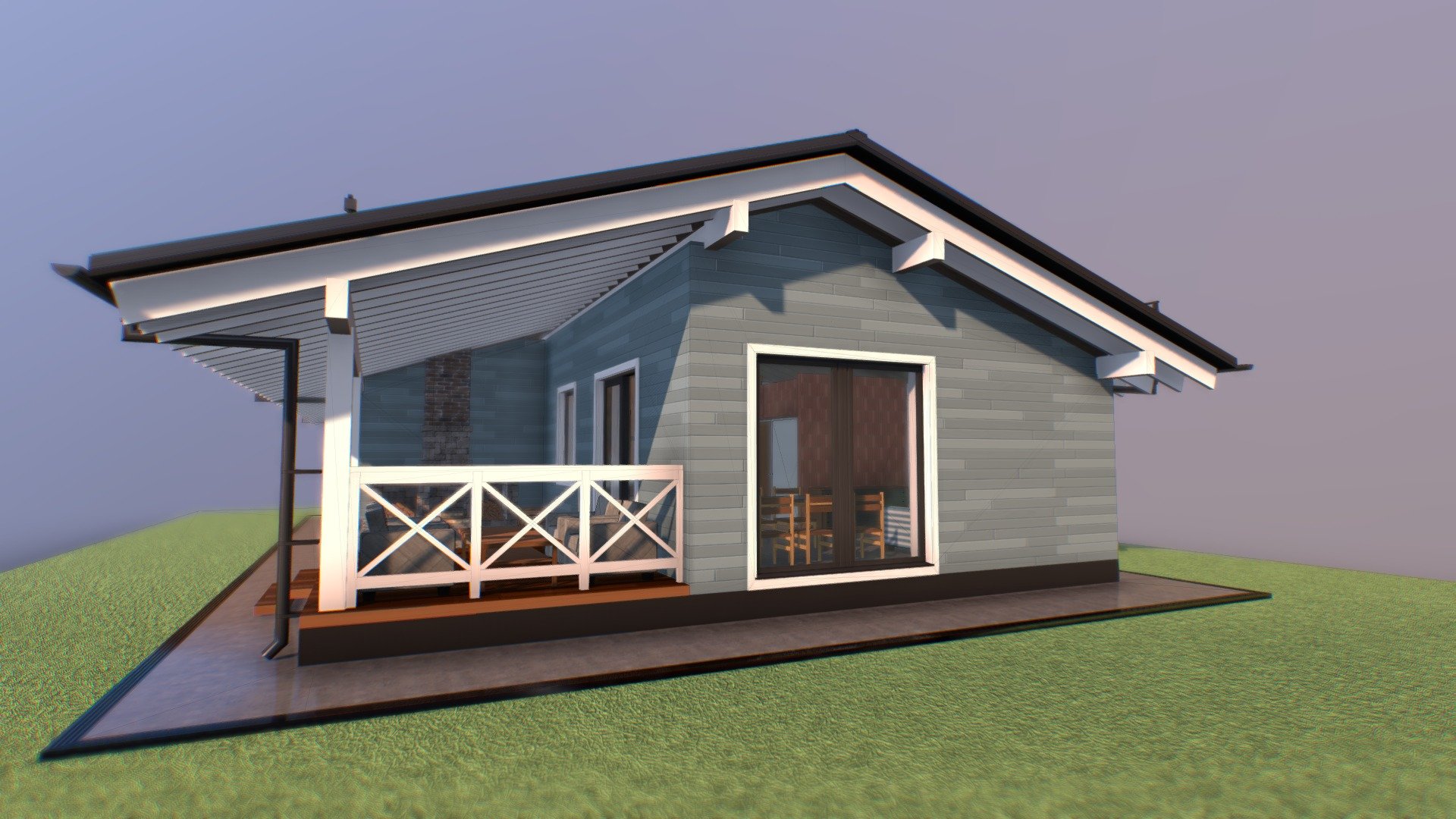 Smart_house_one 120 m.quad 3d model