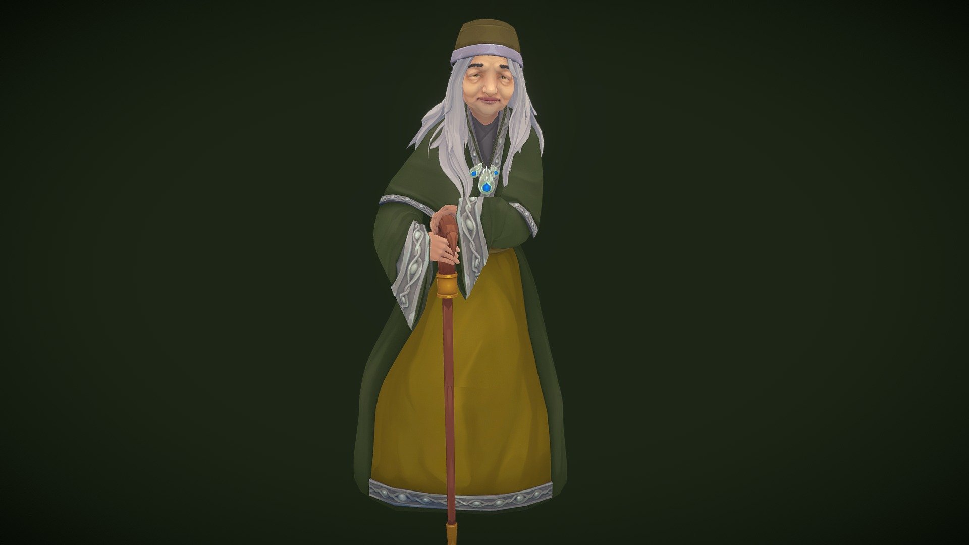 Stylized Human Female Granny 3d model