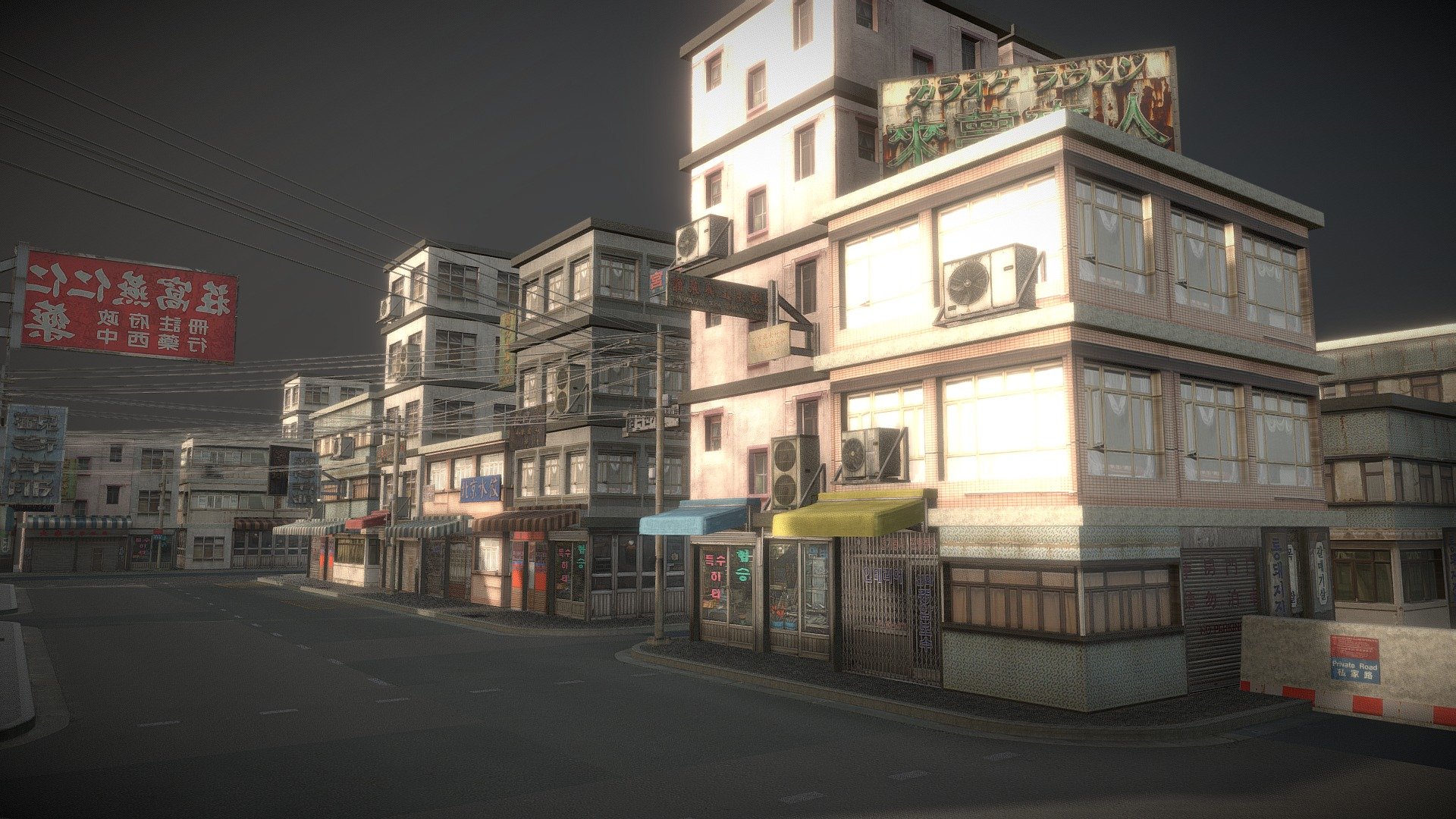 Streets of Asia 3d model