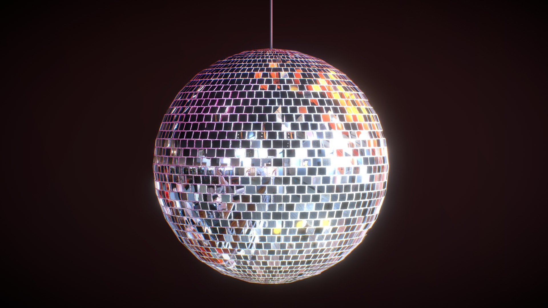 Animated Disco Ball 3d model