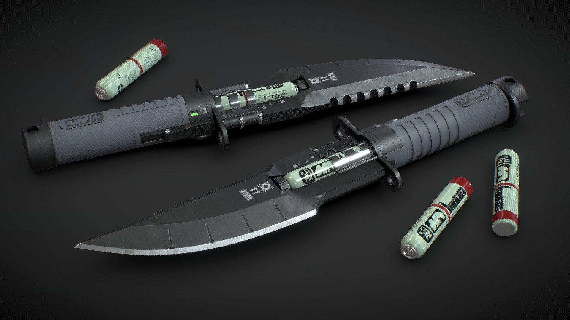 Cyberpunk Knife [Printable] 3d model