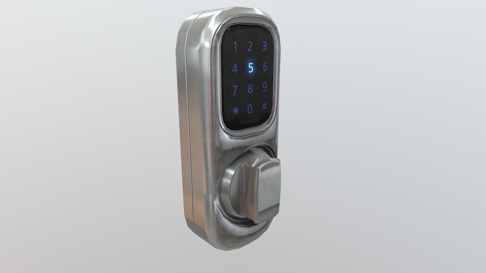 Smart Electronic Door Lock 01 3d model