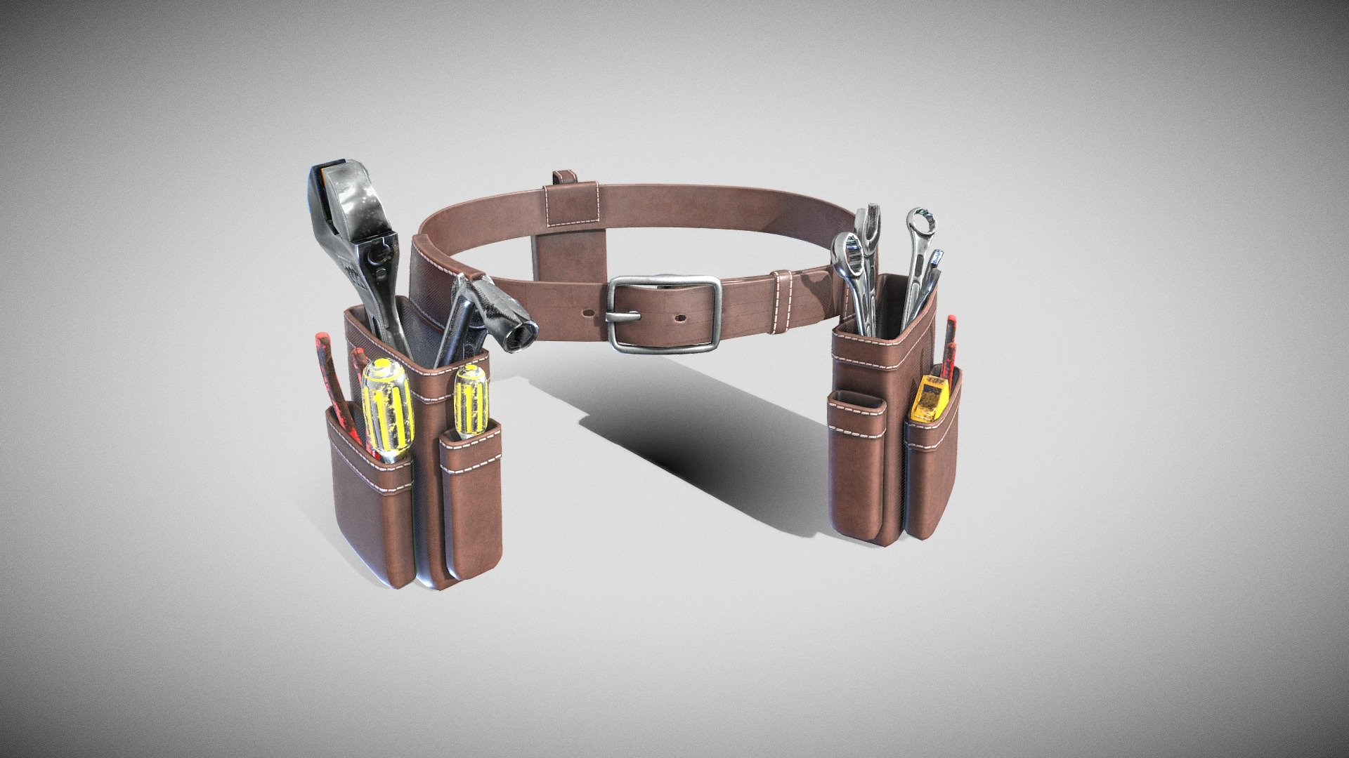 Worker Toolbelt  With Tools 3d model