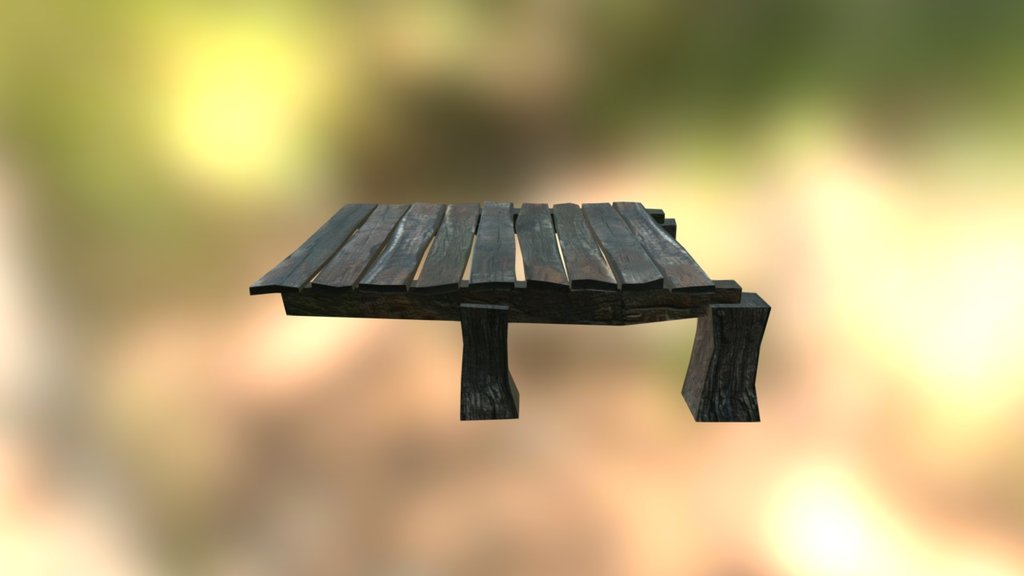 Wood Bridge 01 3d model