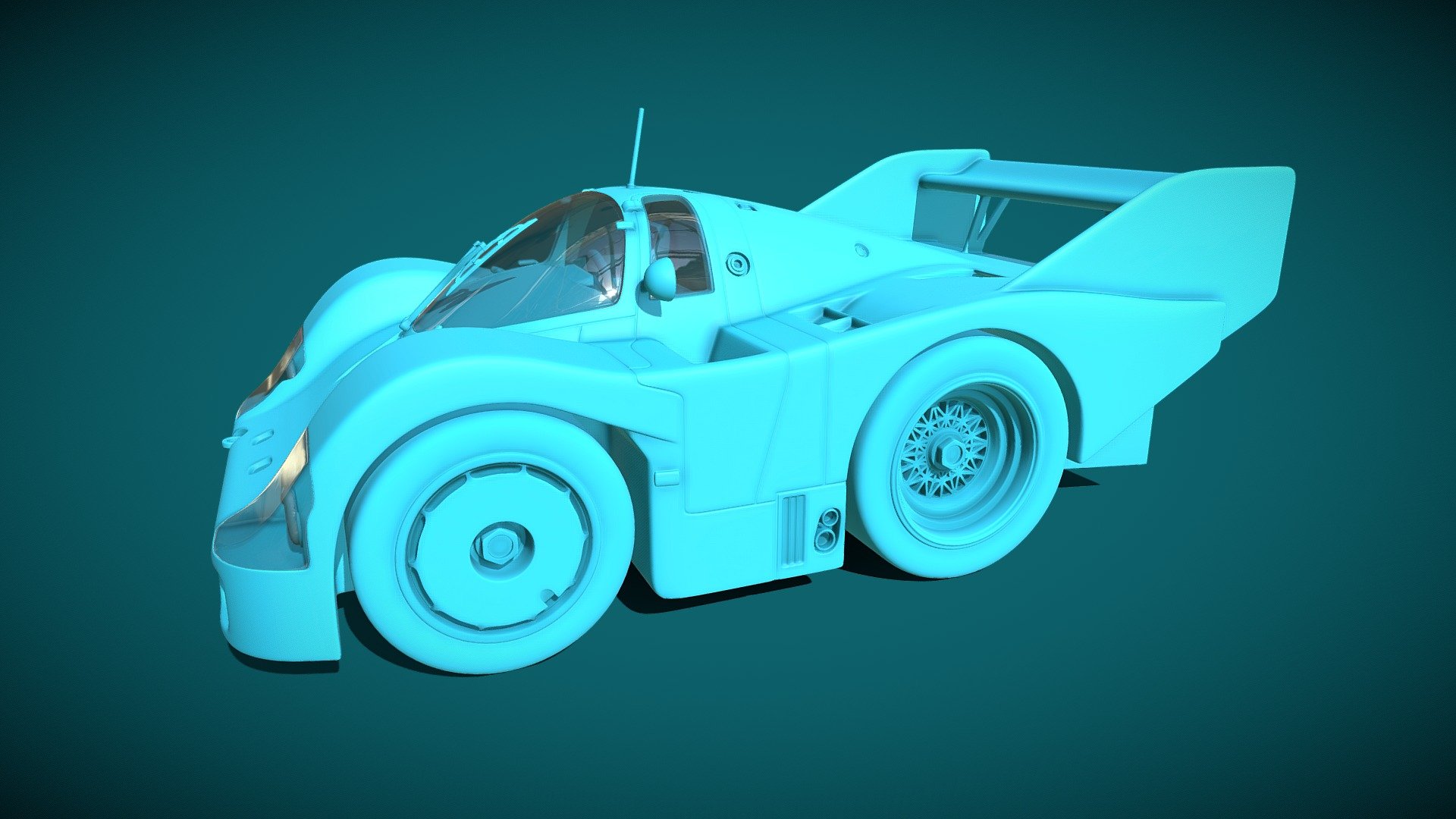 Porsche_956_Choro-Q  (3Dprint) 3d model