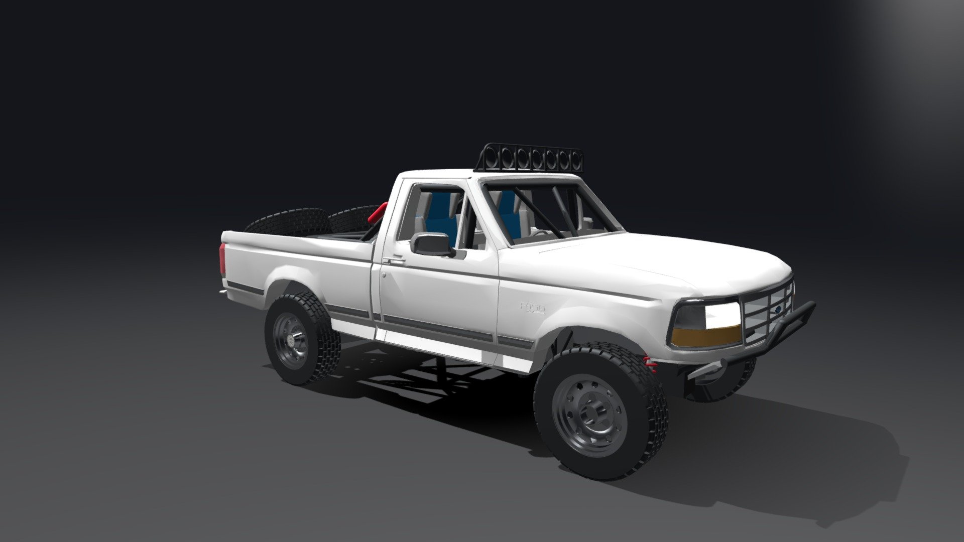 95 Ford F-150 prerunner baja truck 3d model