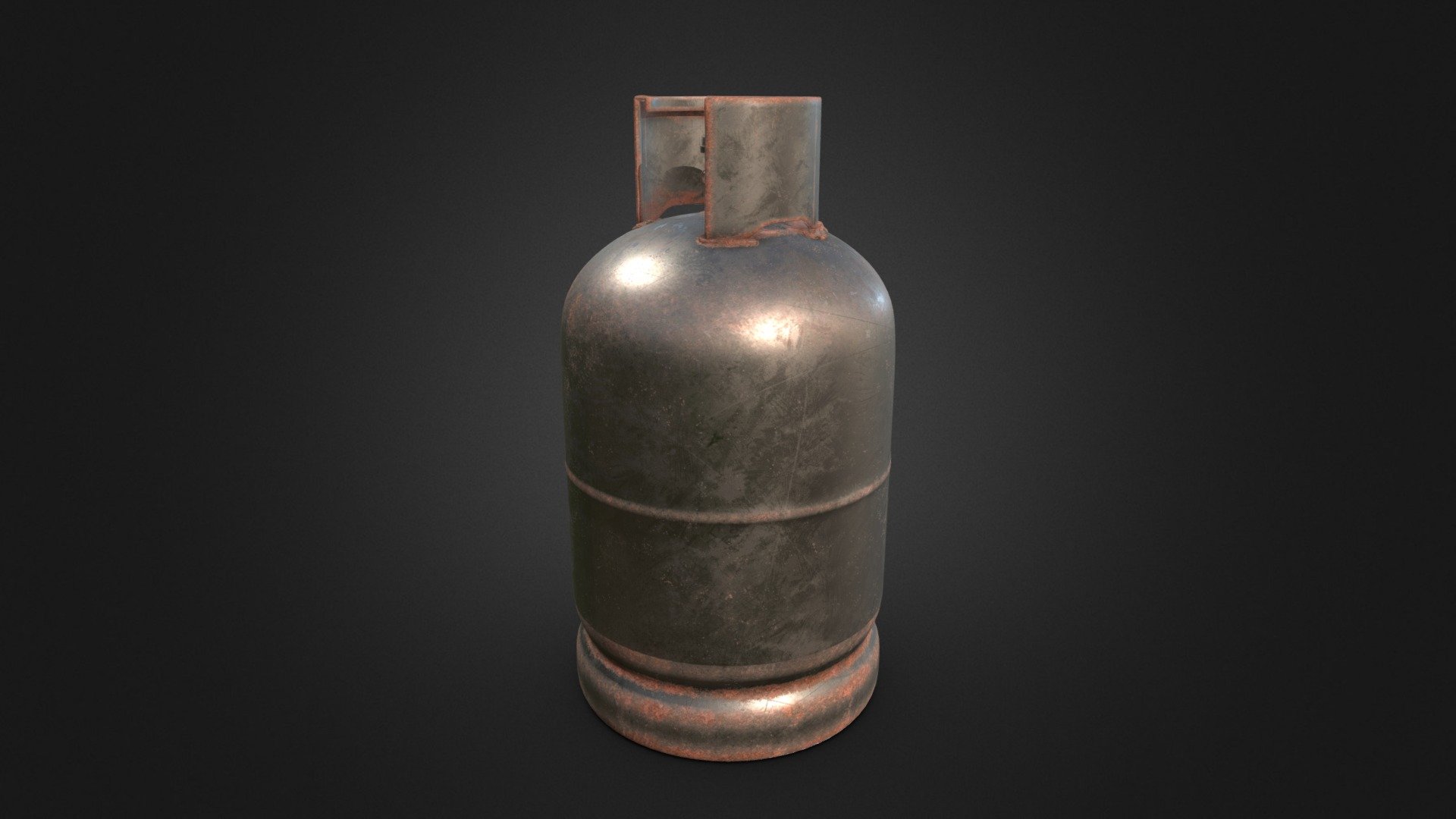 Rusty Propane Tank 3d model