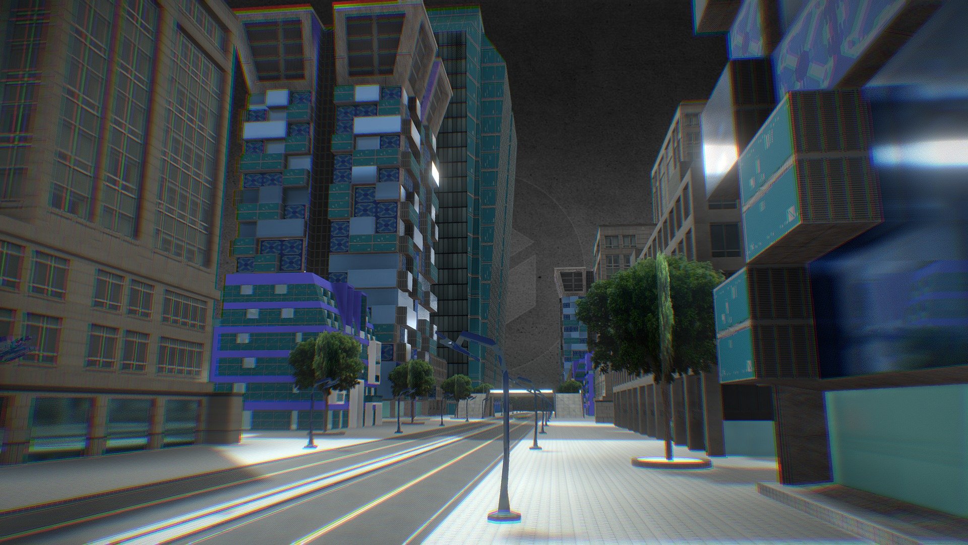 UE City Scene 3d model