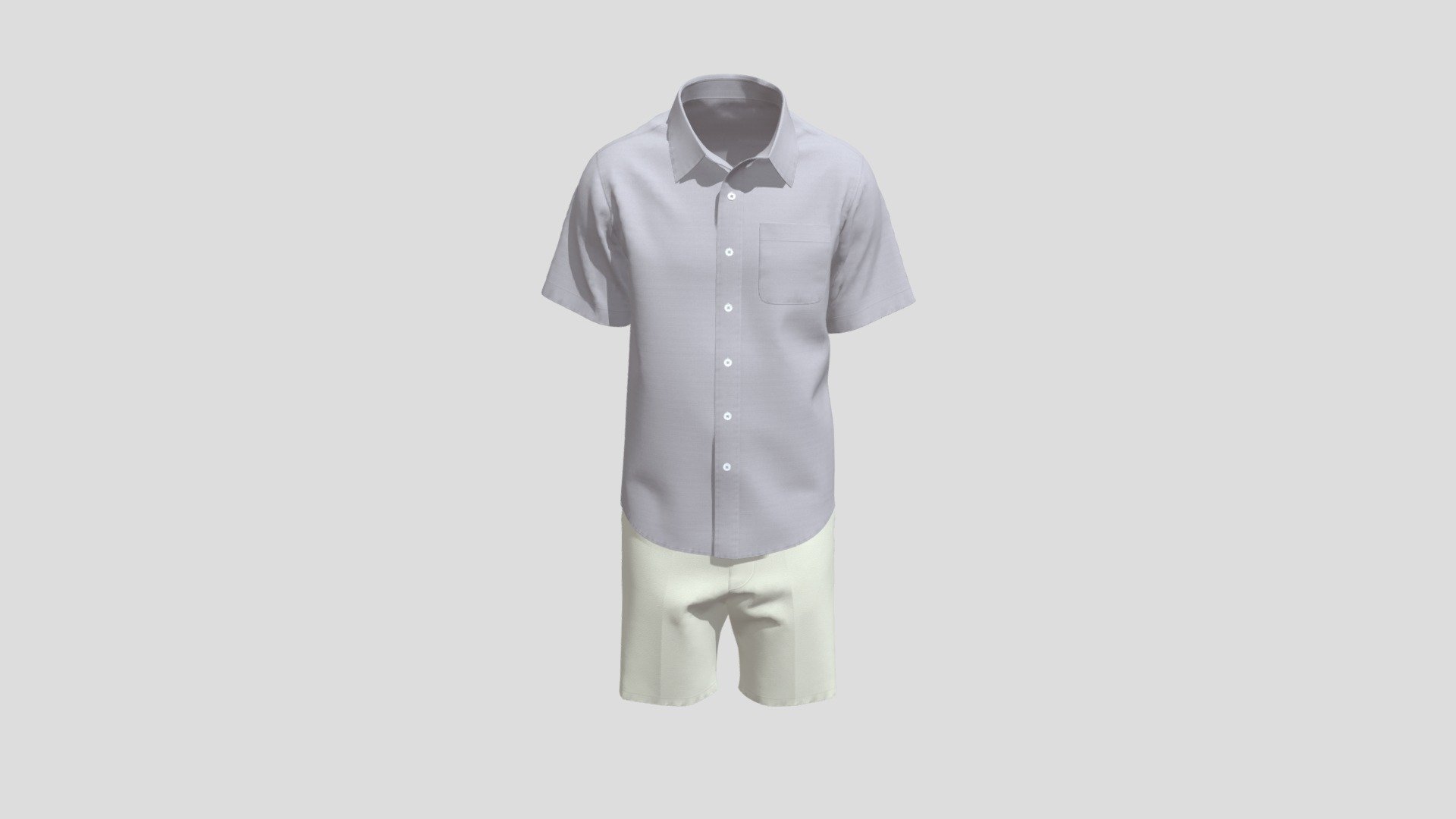 Short Sleeve Shirt Outfit 3d model