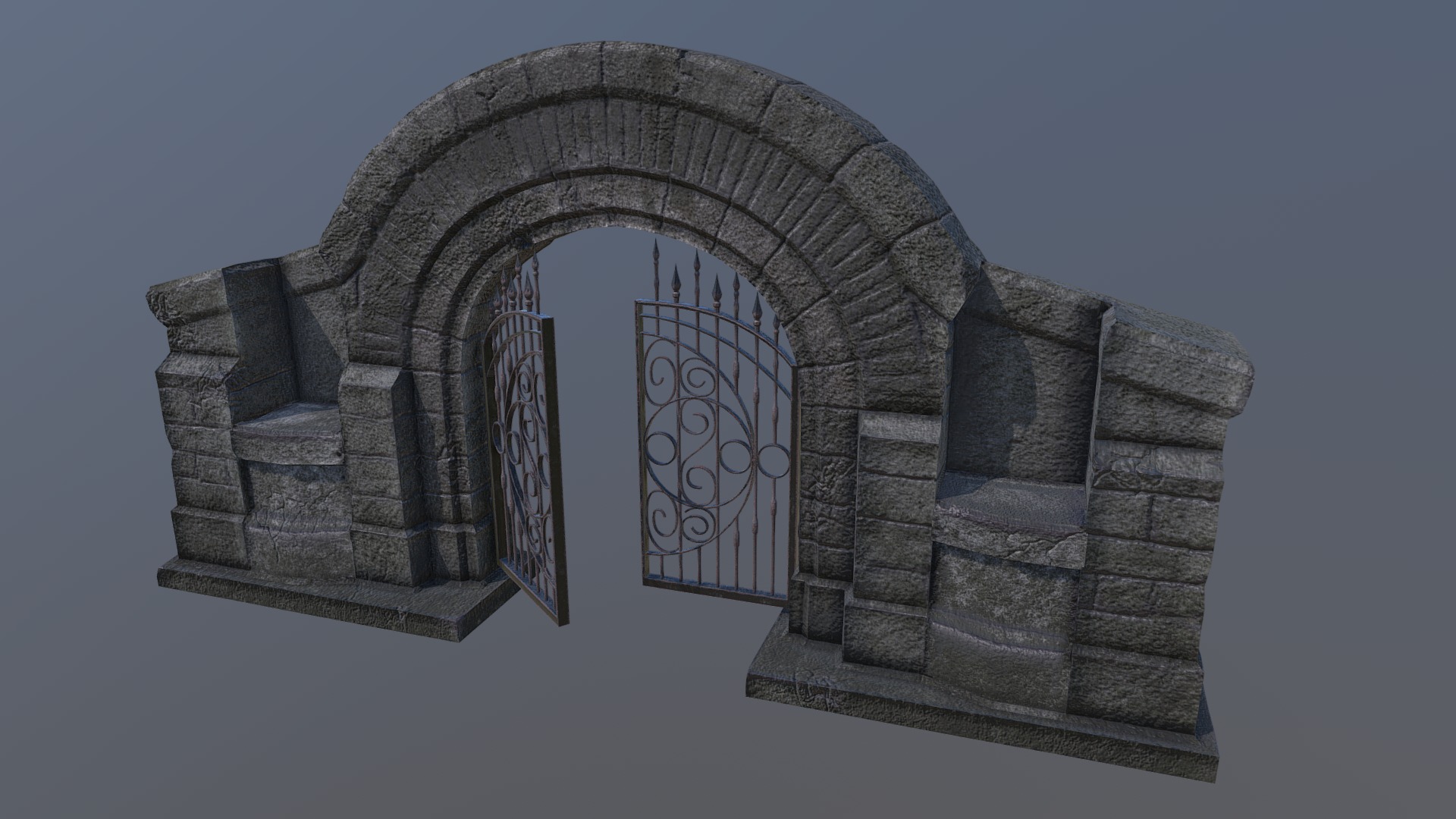 Principal Arc + Iron Door 3d model