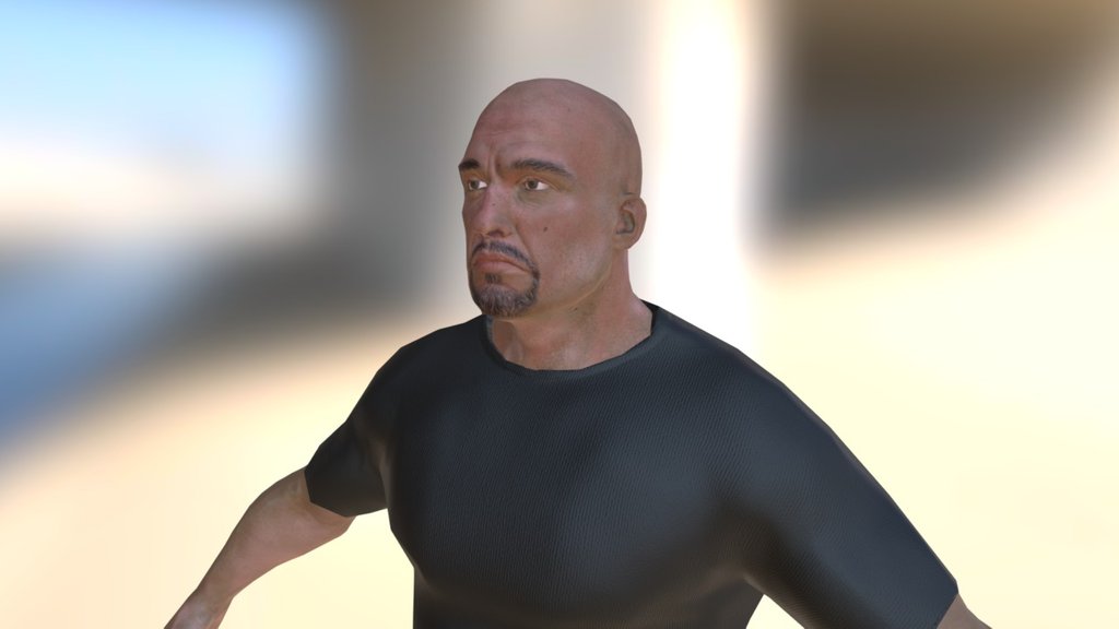 White Bouncer Model 3d model