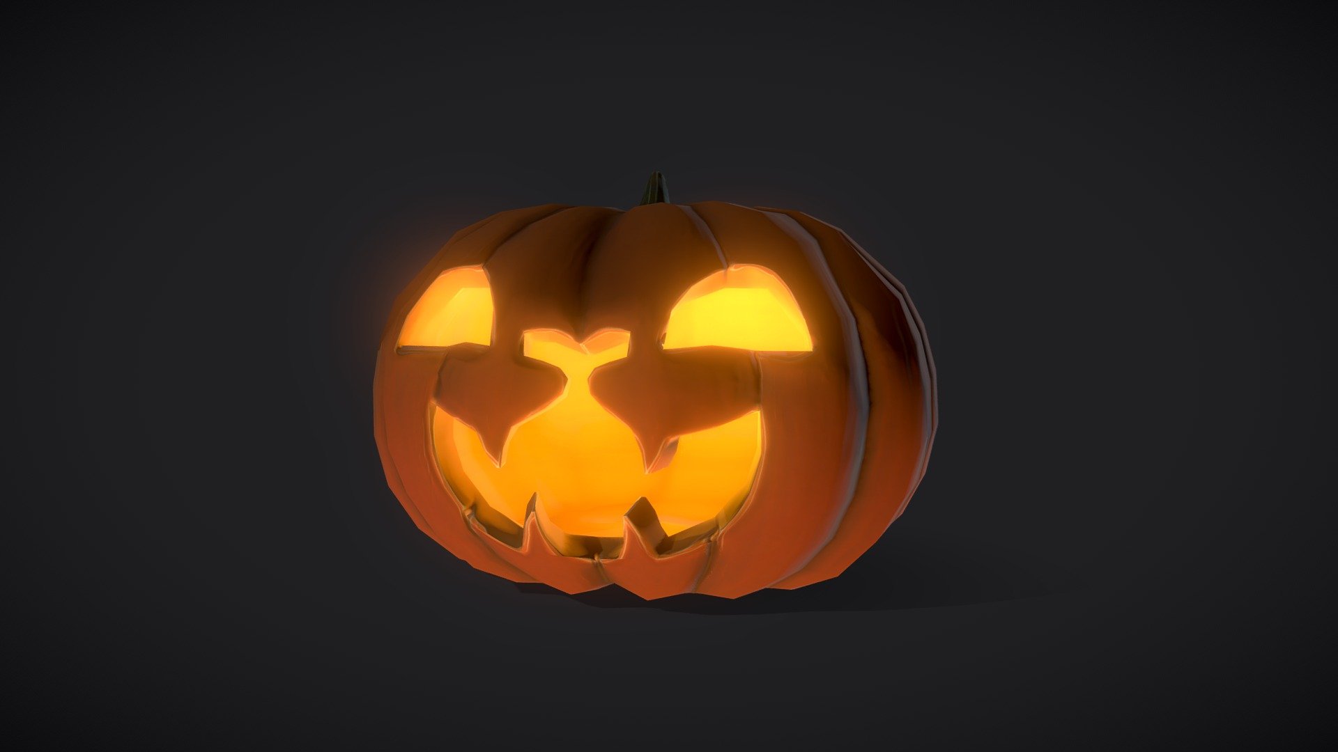 Stylized Halloween Pumpkin 3d model