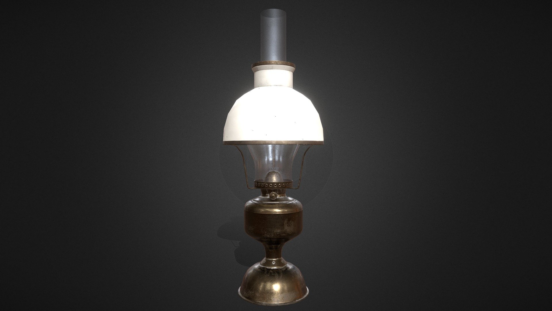 Antique Oil Lamp 3d model