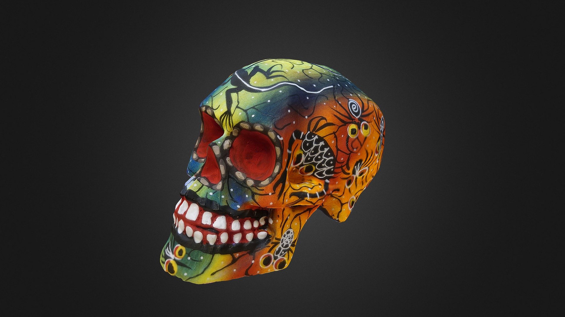 Alebrije Skull from Oaxaca, Mexico 3d model