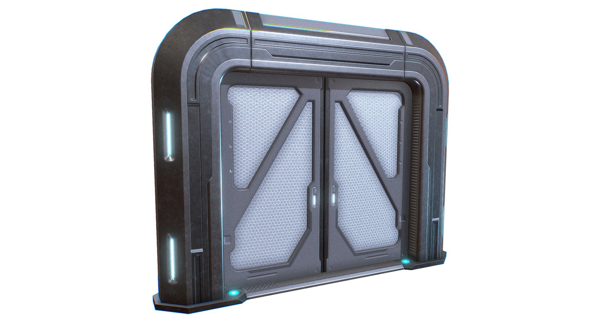 Sci-fi Door 3d model