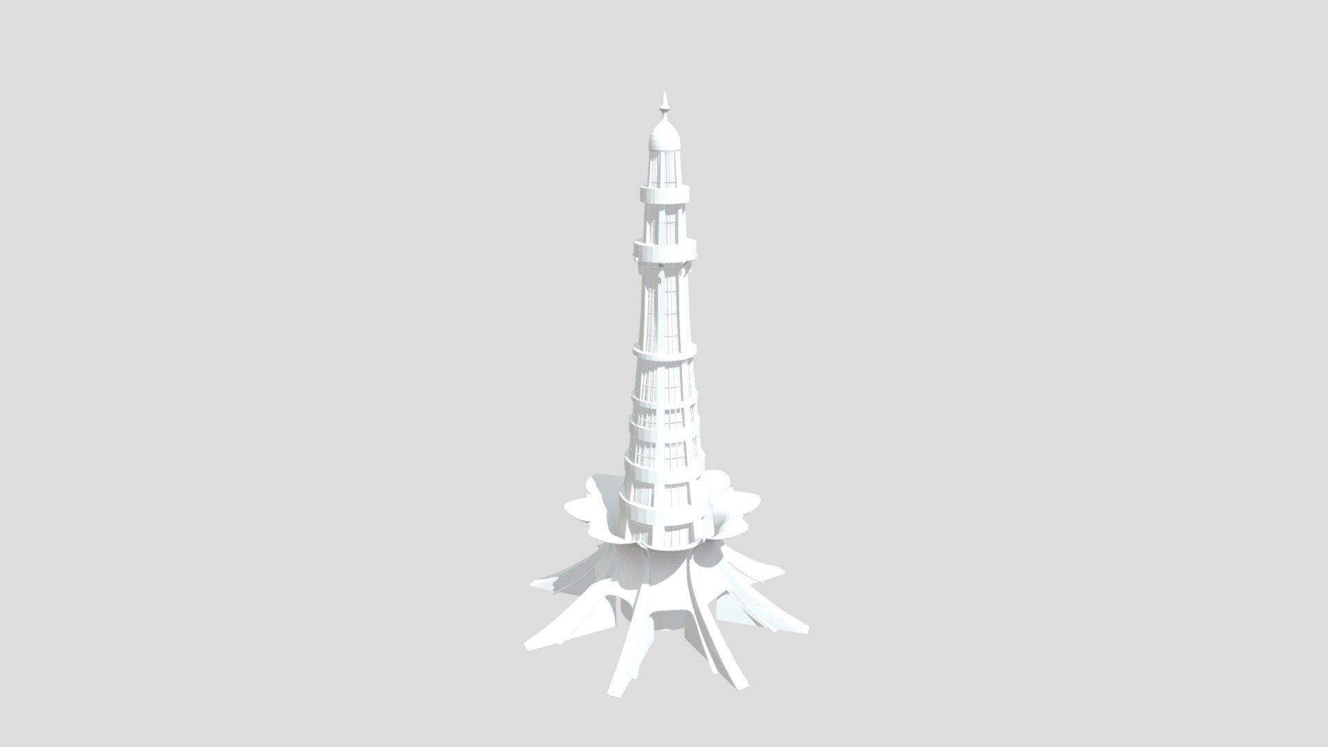 Menar E Pakistan 3d model