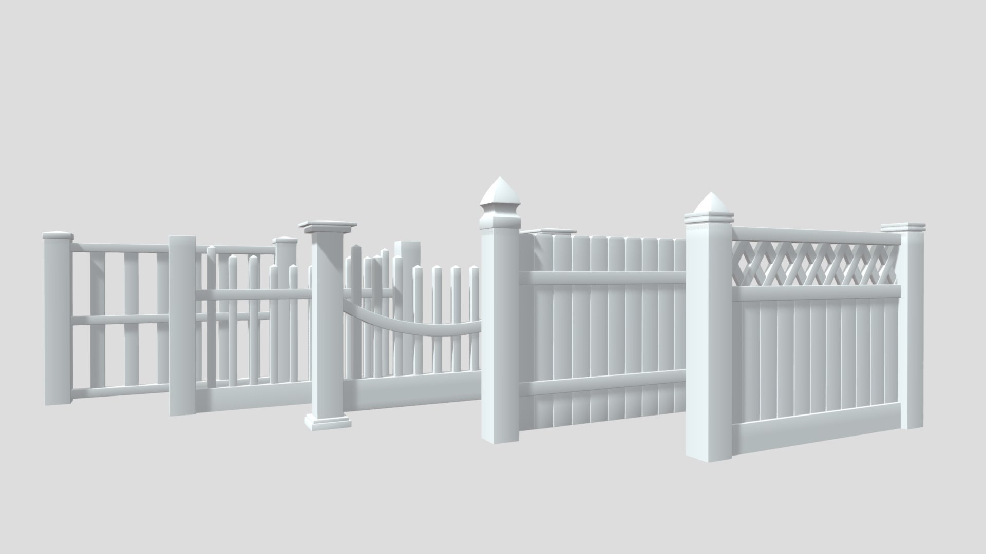 Vinyl Fences 3d model