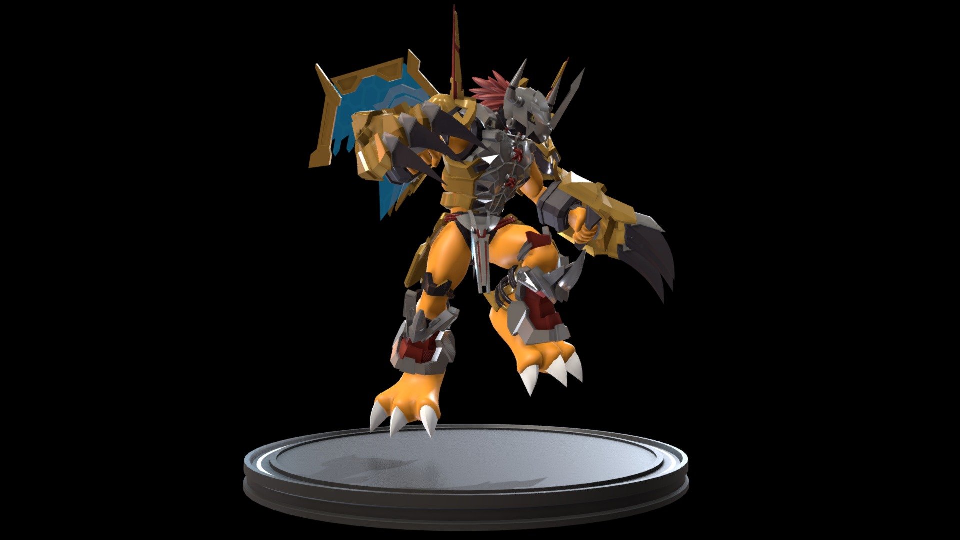 Digimon Wargreymon Amplified v2 3d model