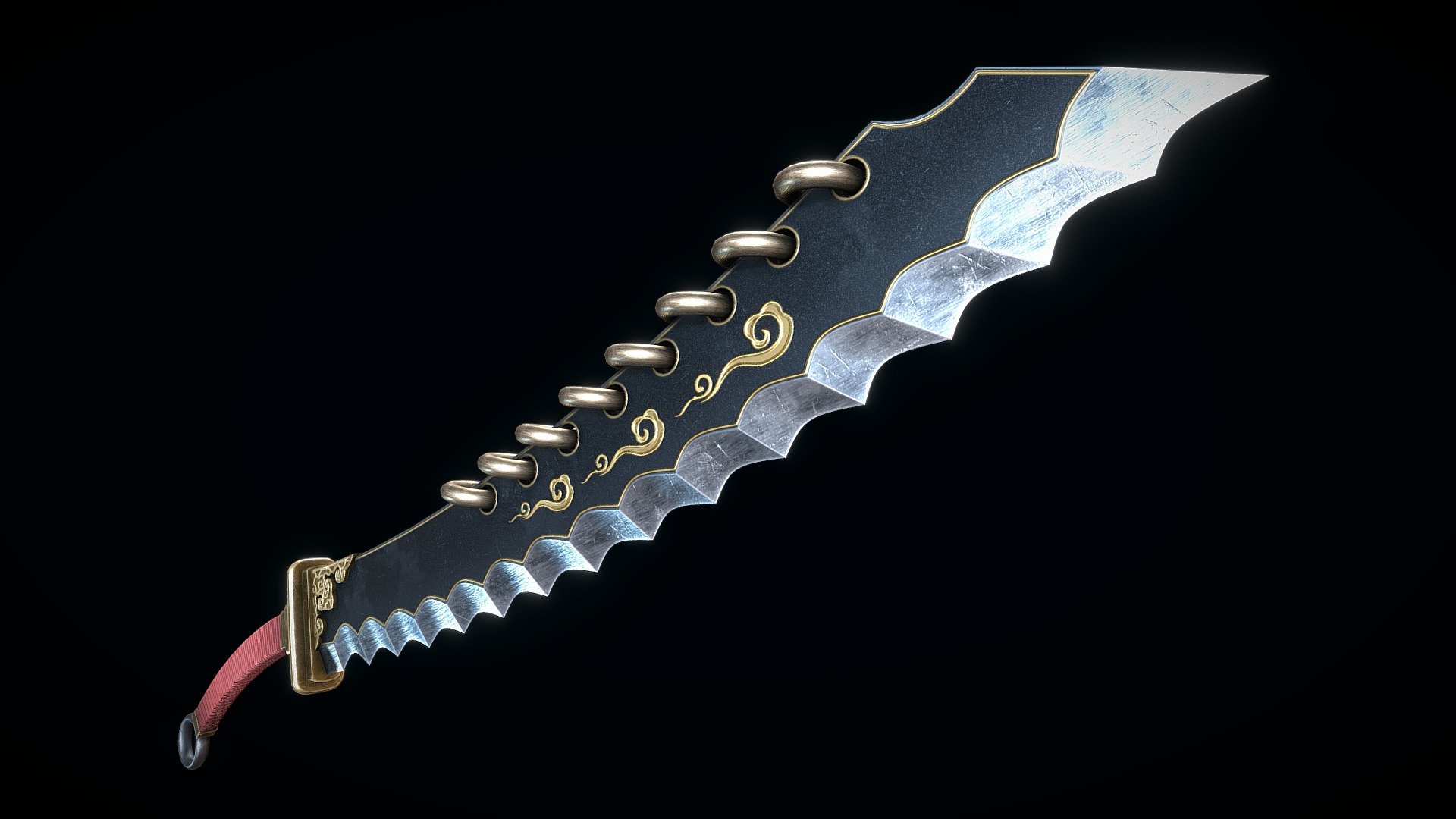 Jagged Dao Sword 3d model