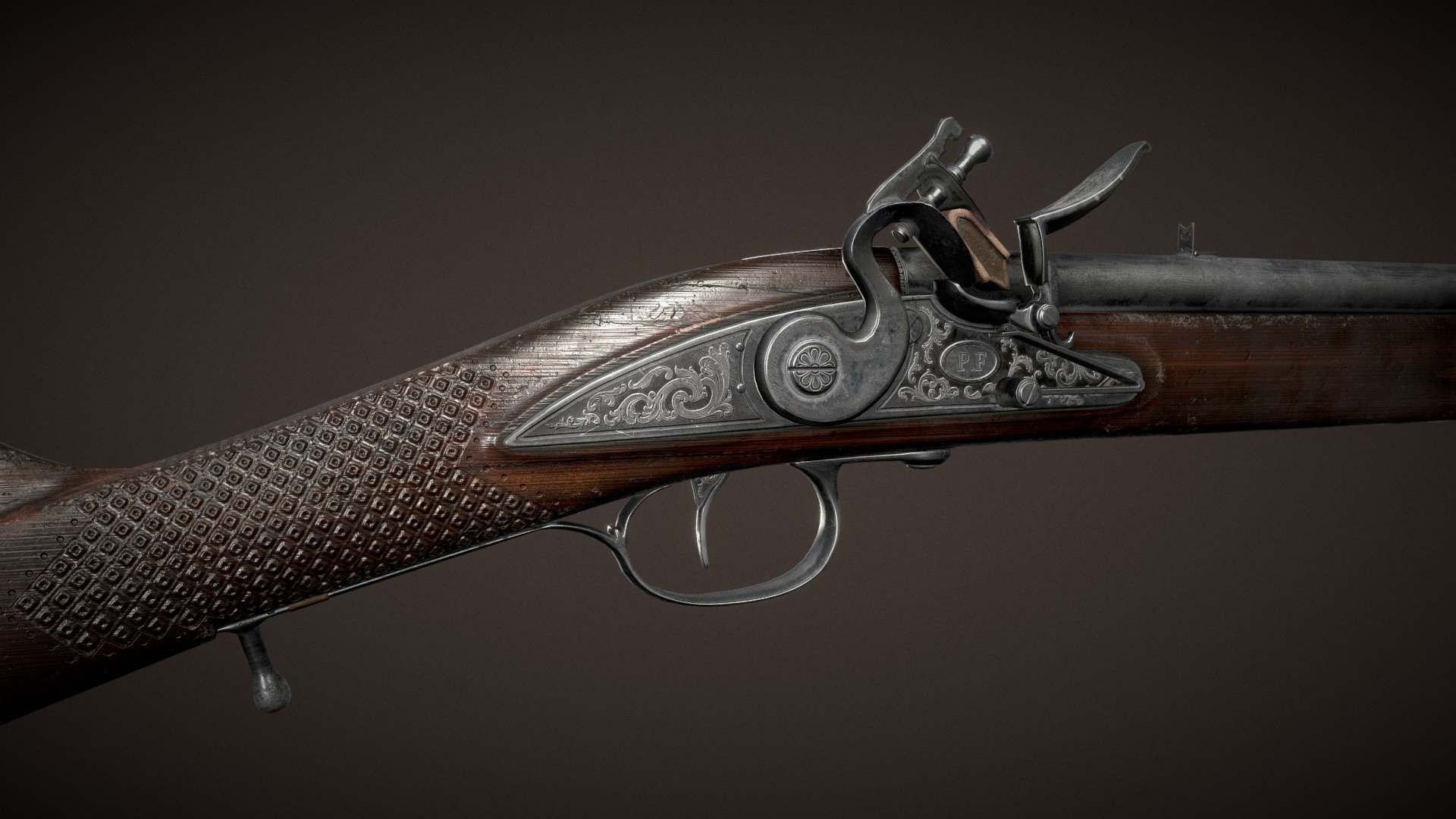 Shotgun Ferguson rifle 1770 3d model