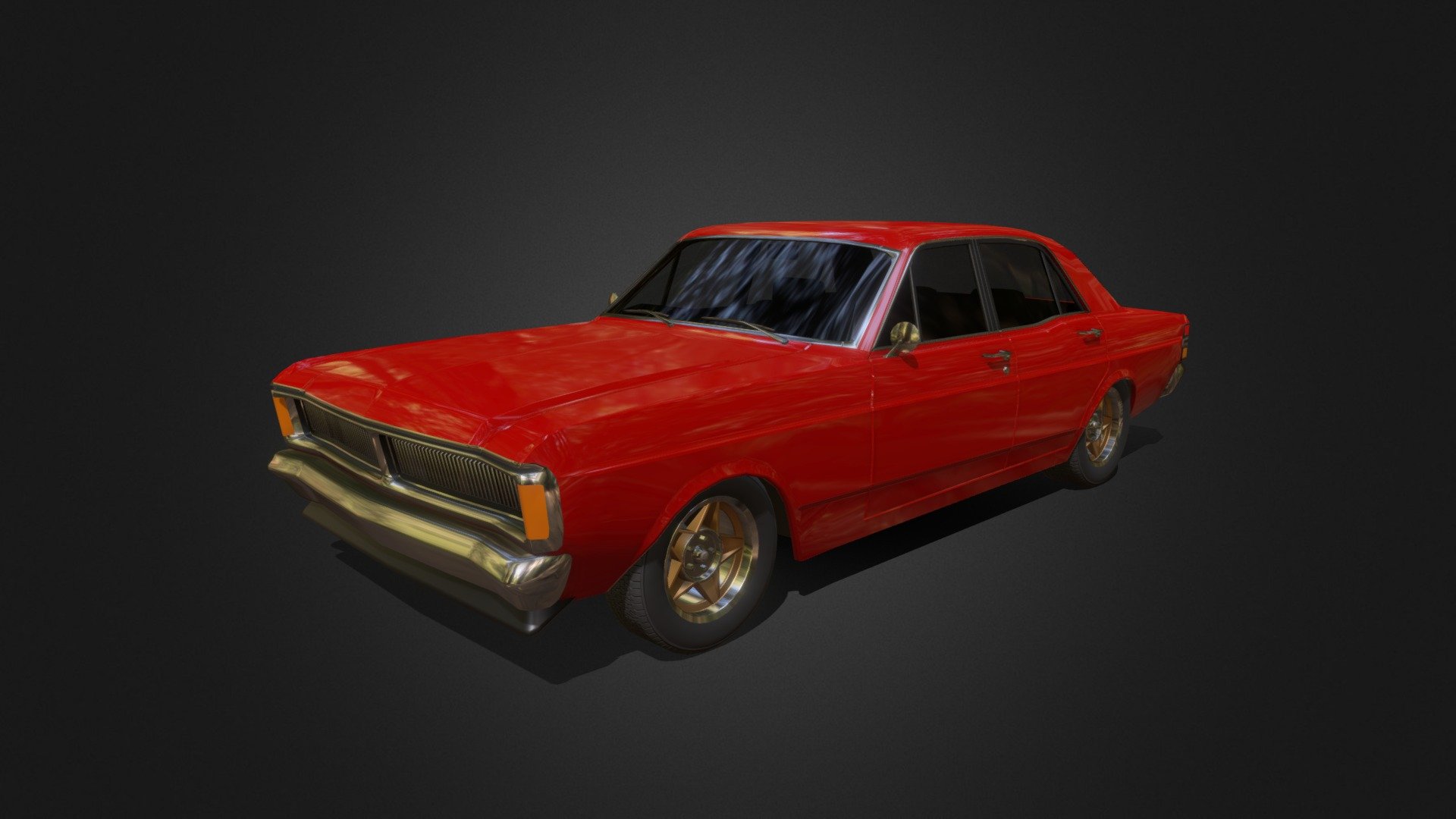 1970s Muscle Car #7 3d model