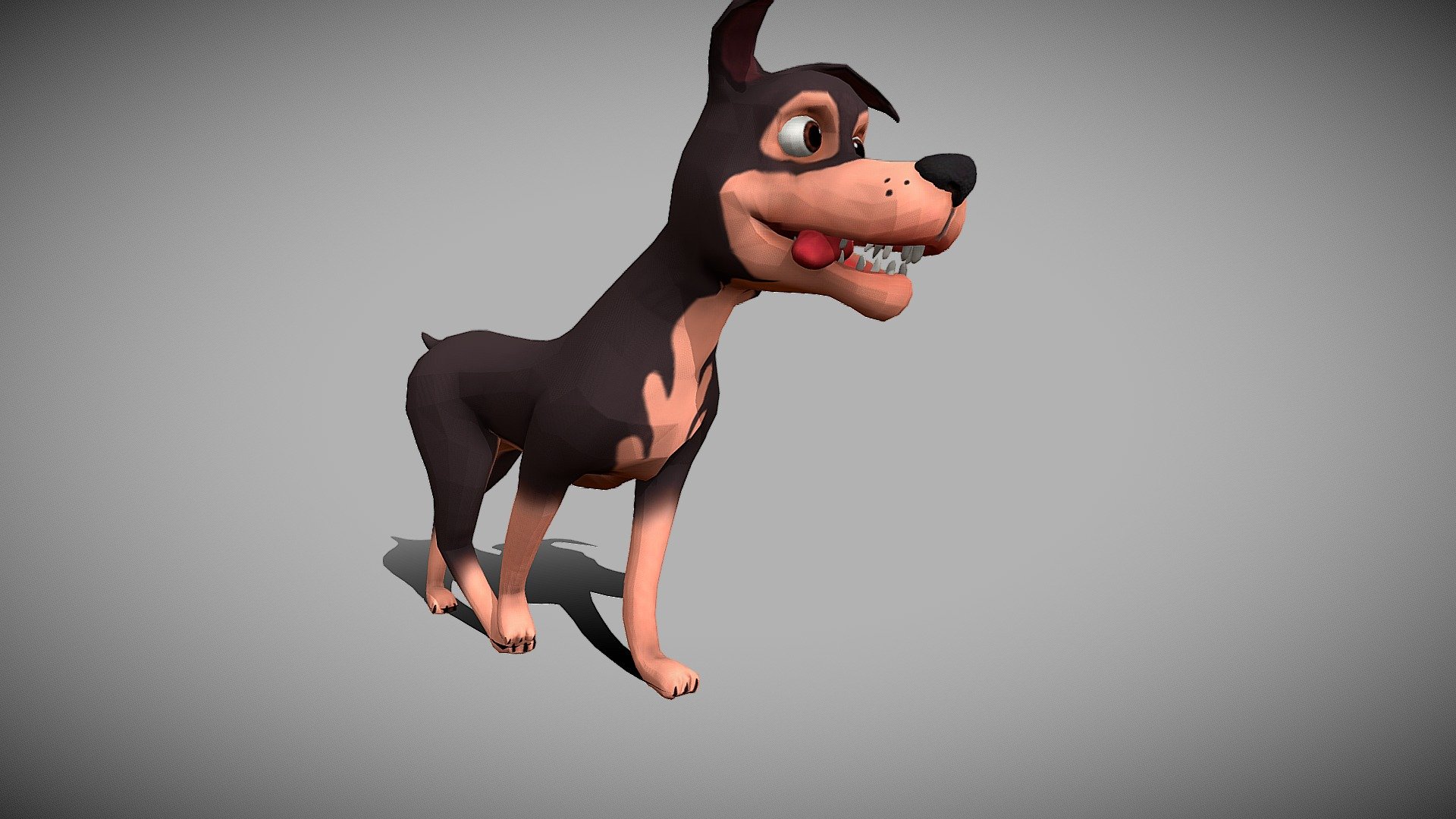 cartoon ward dog 3d model