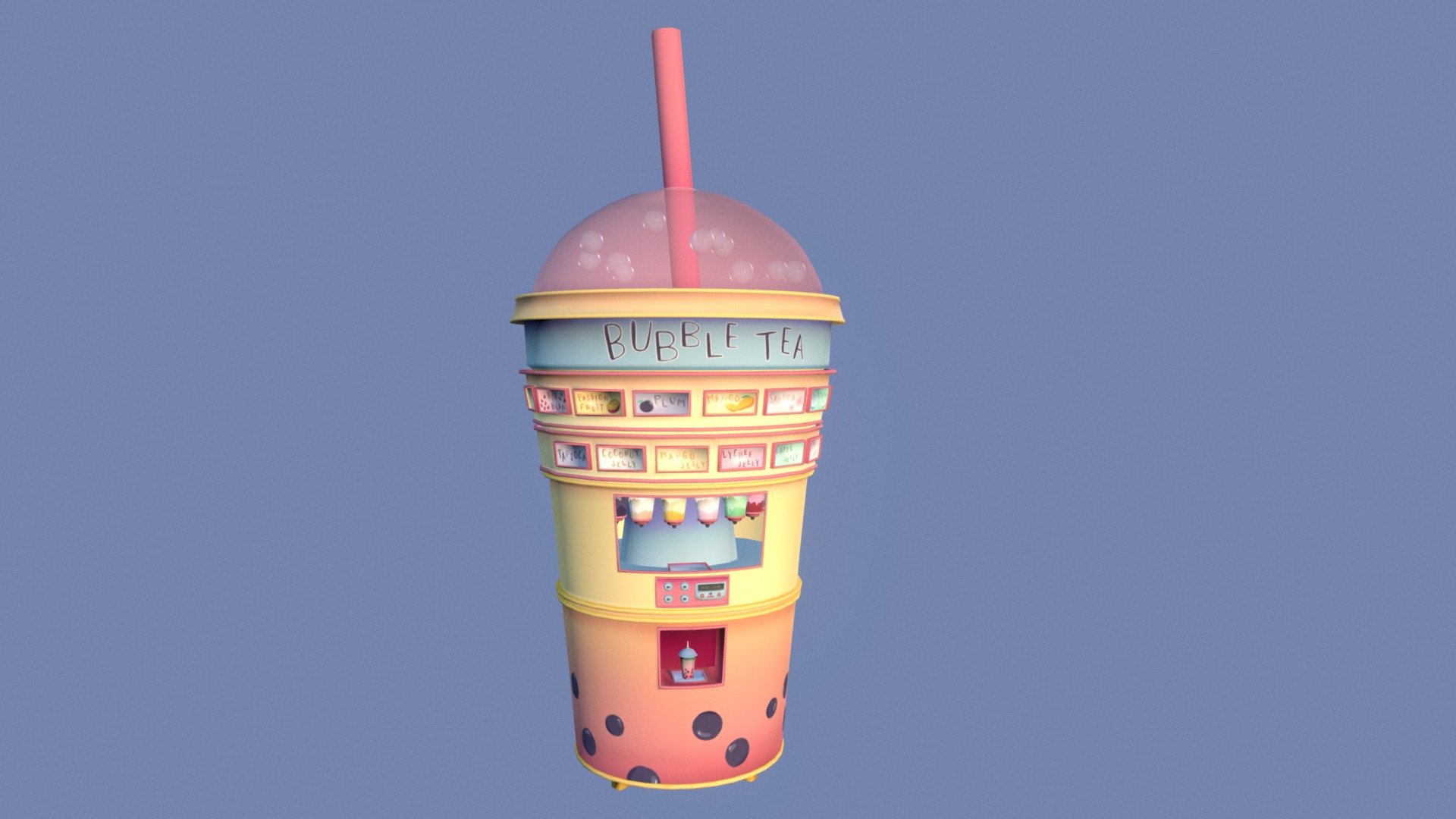 Bubble Tea Vending Machine 3d model